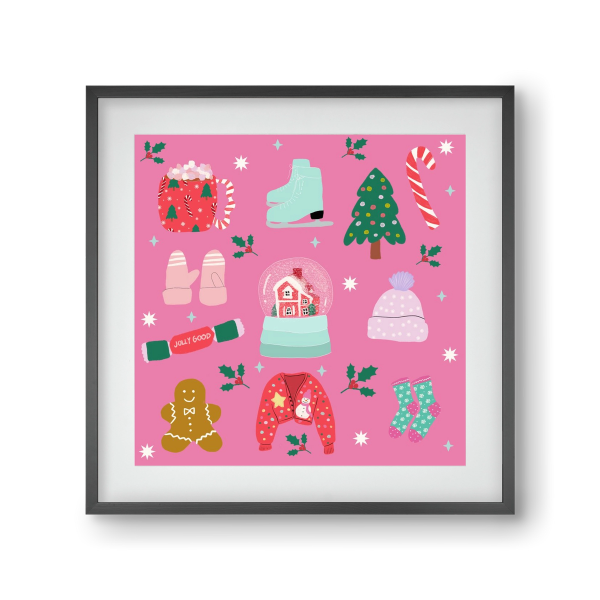 Cozy Season , 30x30 cm (20x20 cm), Fekete keret, paszpartuval