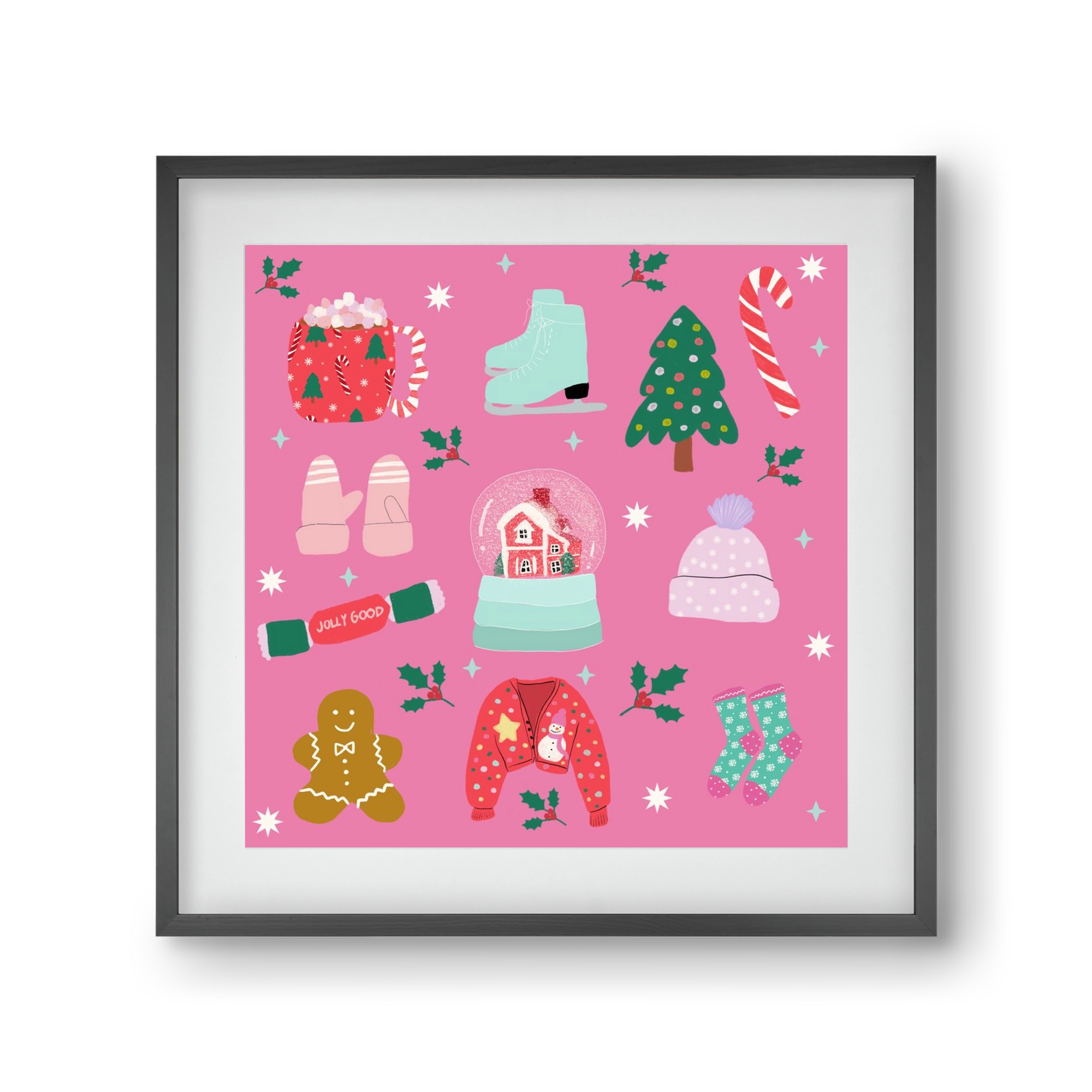 Cozy Season , 30x30 cm (20x20 cm), Fekete keret, paszpartuval