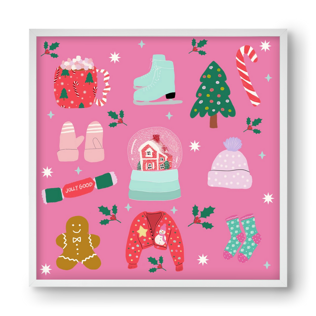 Cozy Season , 40x40 cm (40x40 cm), Fehér keret