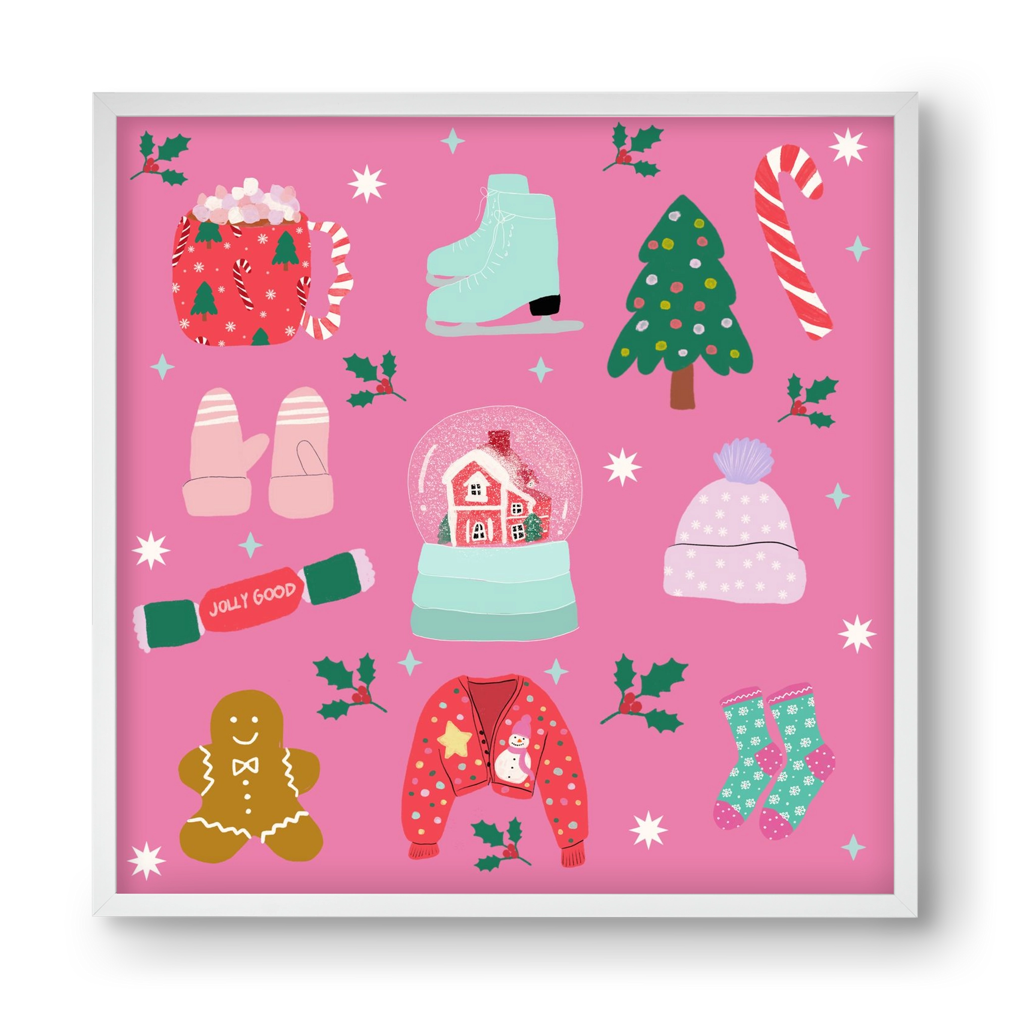 Cozy Season , 40x40 cm (40x40 cm), Fehér keret