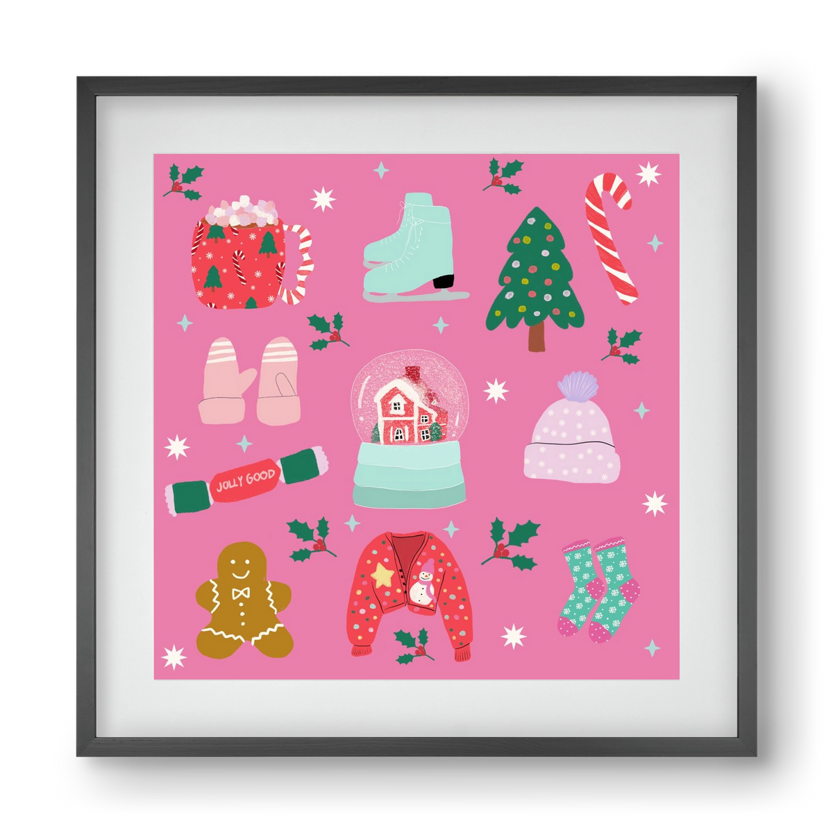 Cozy Season , 40x40 cm (30x30 cm), Fekete keret, paszpartuval