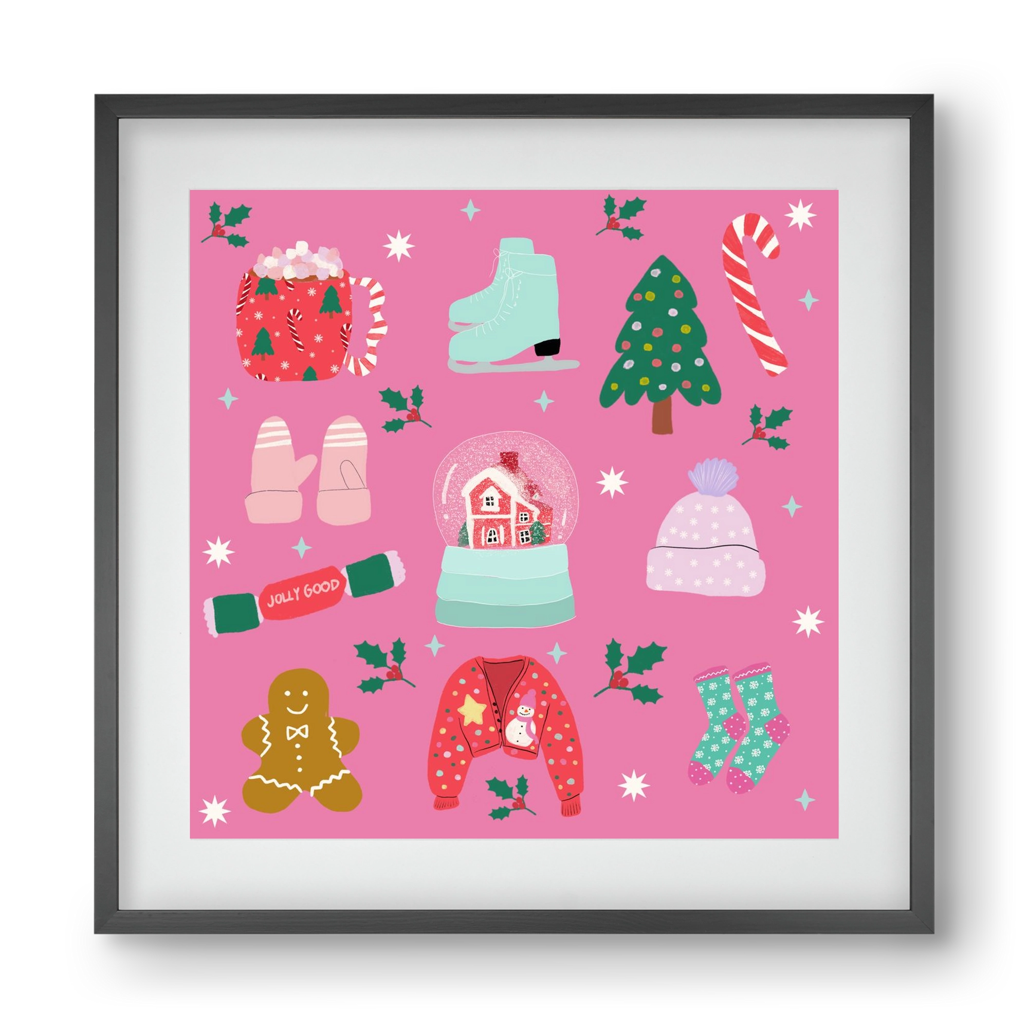 Cozy Season , 40x40 cm (30x30 cm), Fekete keret, paszpartuval