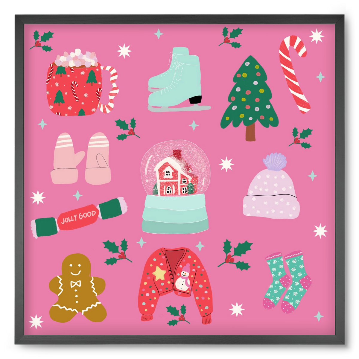 Cozy Season , 50x50 cm (50x50 cm), Fekete keret