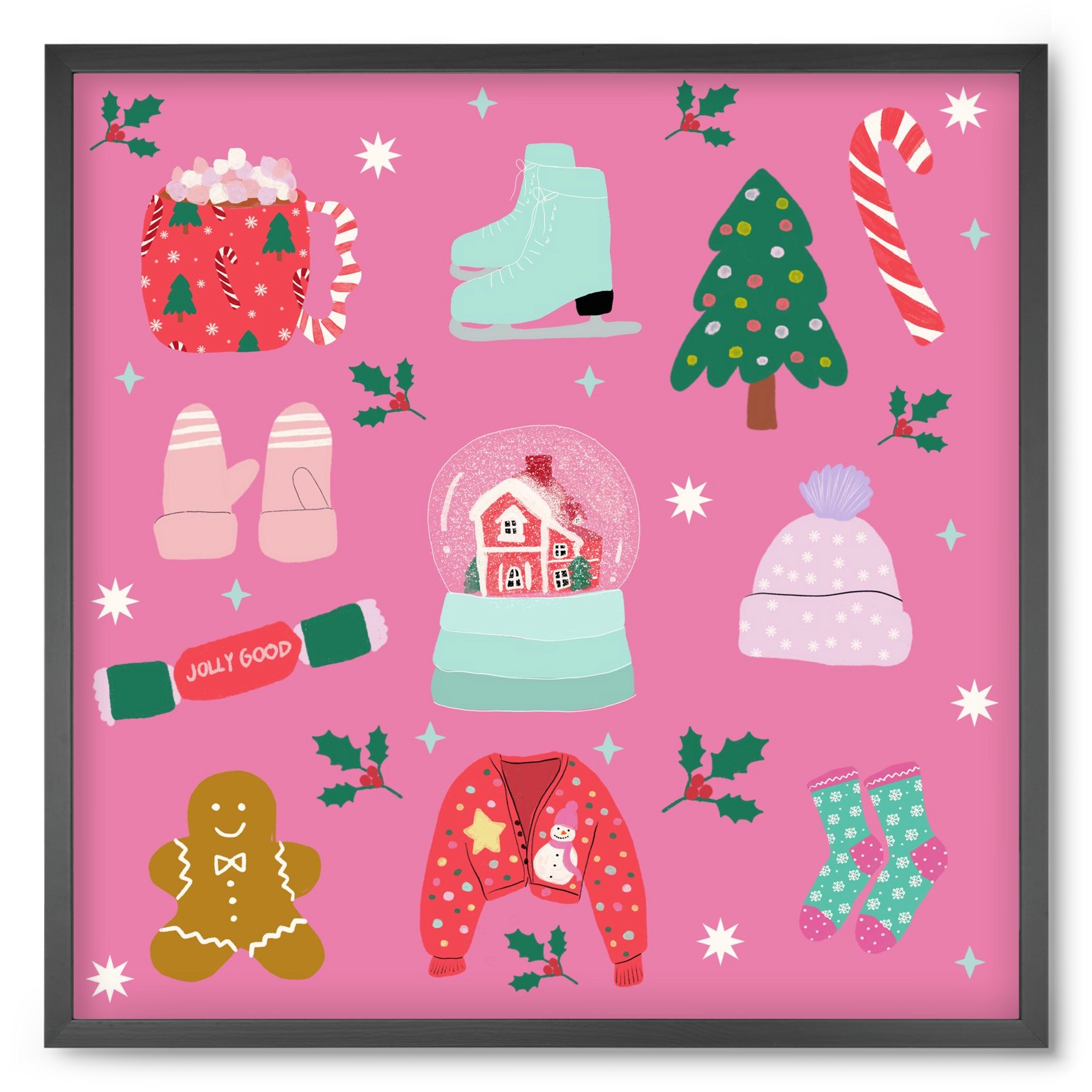 Cozy Season , 50x50 cm (50x50 cm), Fekete keret