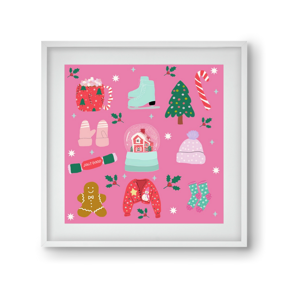 Cozy Season , 30x30 cm (20x20 cm), Fehér keret, paszpartuval