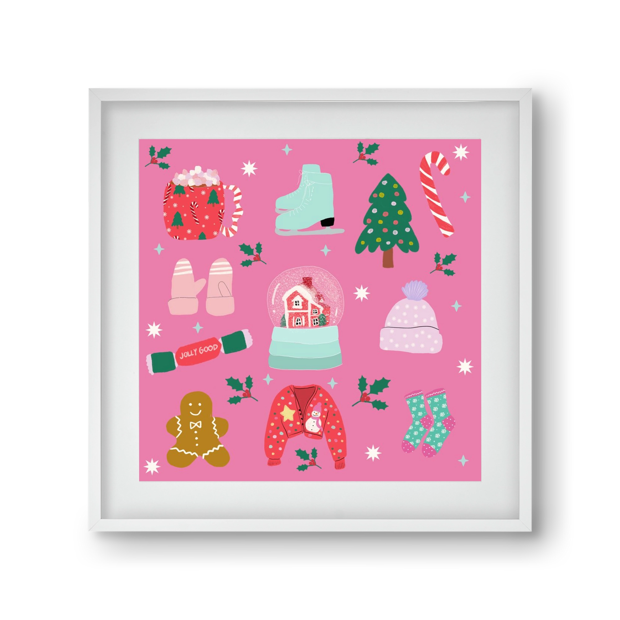 Cozy Season , 30x30 cm (20x20 cm), Fehér keret, paszpartuval