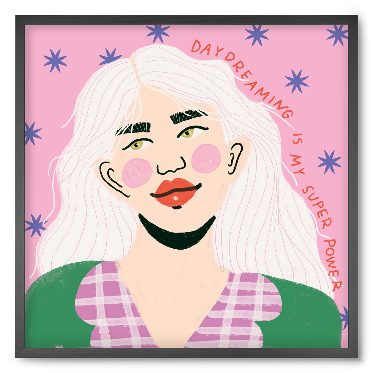 Daydreaming Is My Superpower, 50x50 cm (50x50 cm), Fekete keret