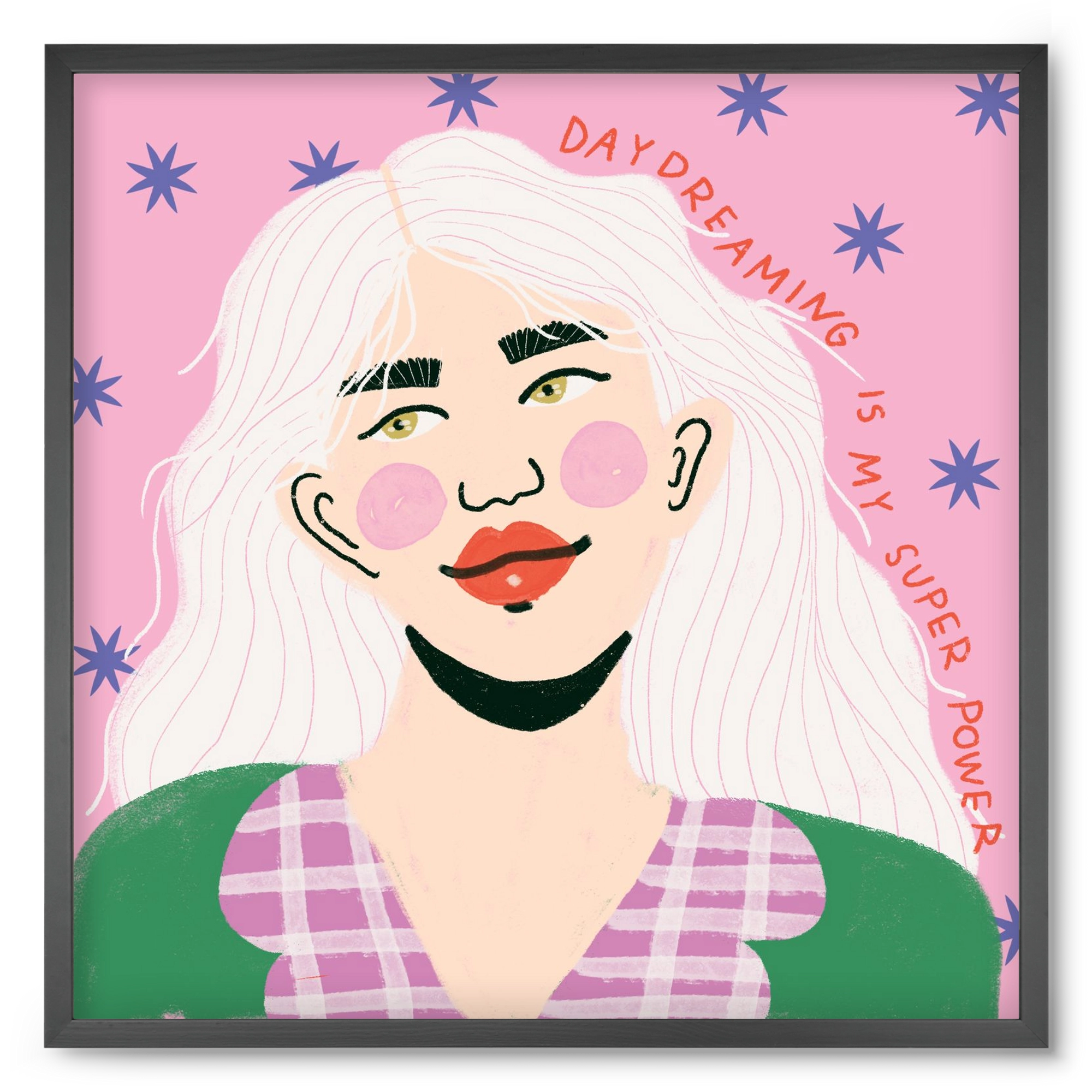 Daydreaming Is My Superpower, 50x50 cm (50x50 cm), Fekete keret