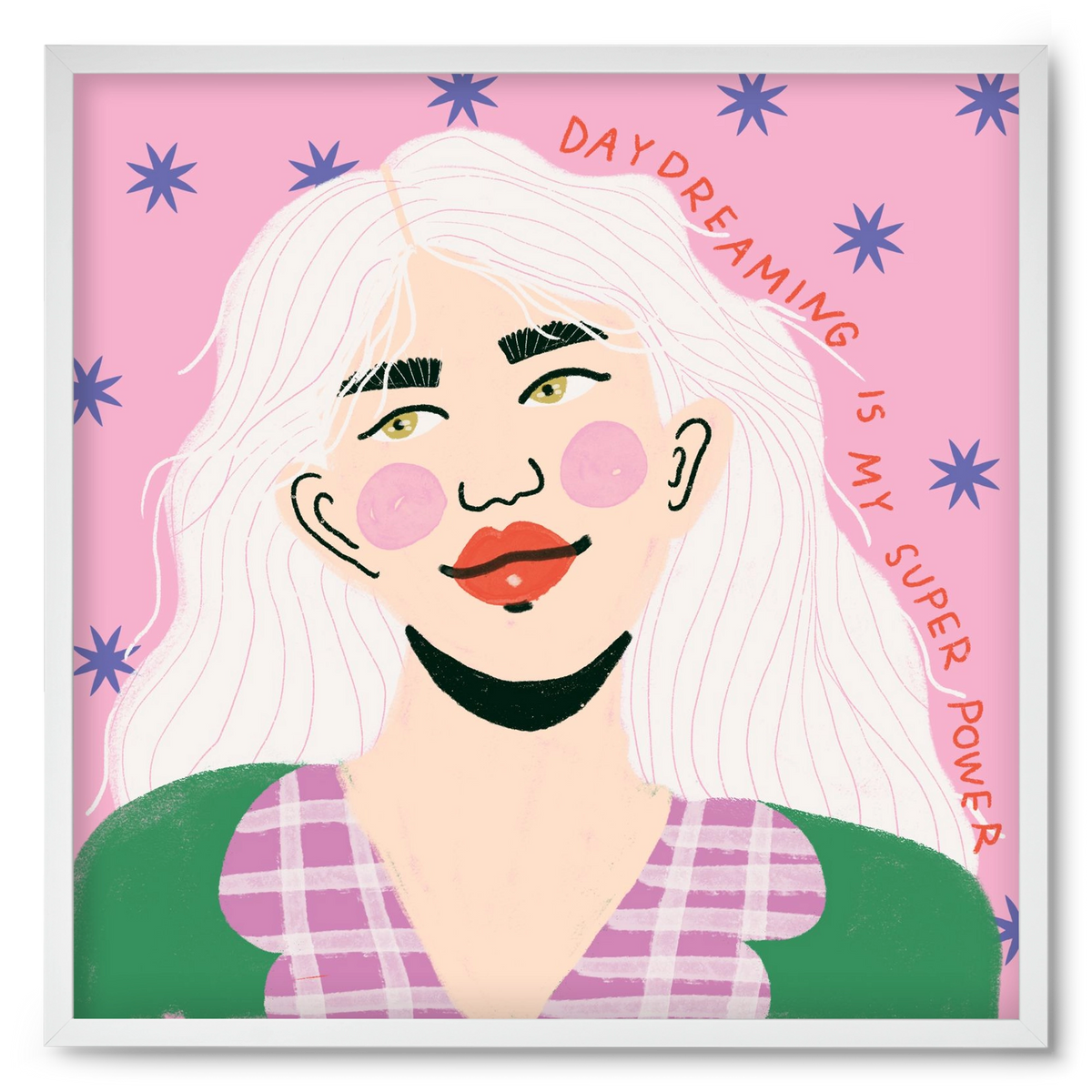 Daydreaming Is My Superpower, 50x50 cm (50x50 cm), Fehér keret