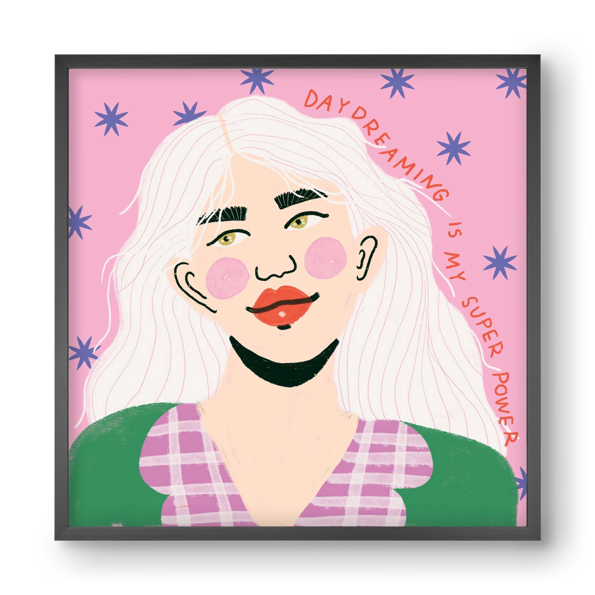 Daydreaming Is My Superpower, 40x40 cm (40x40 cm), Fekete keret