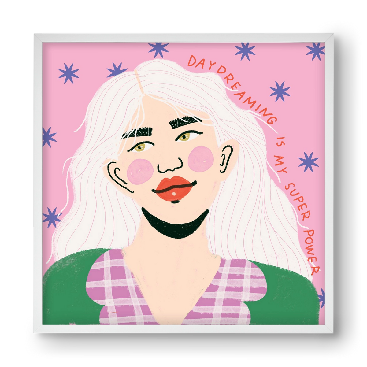 Daydreaming Is My Superpower, 40x40 cm (40x40 cm), Fehér keret