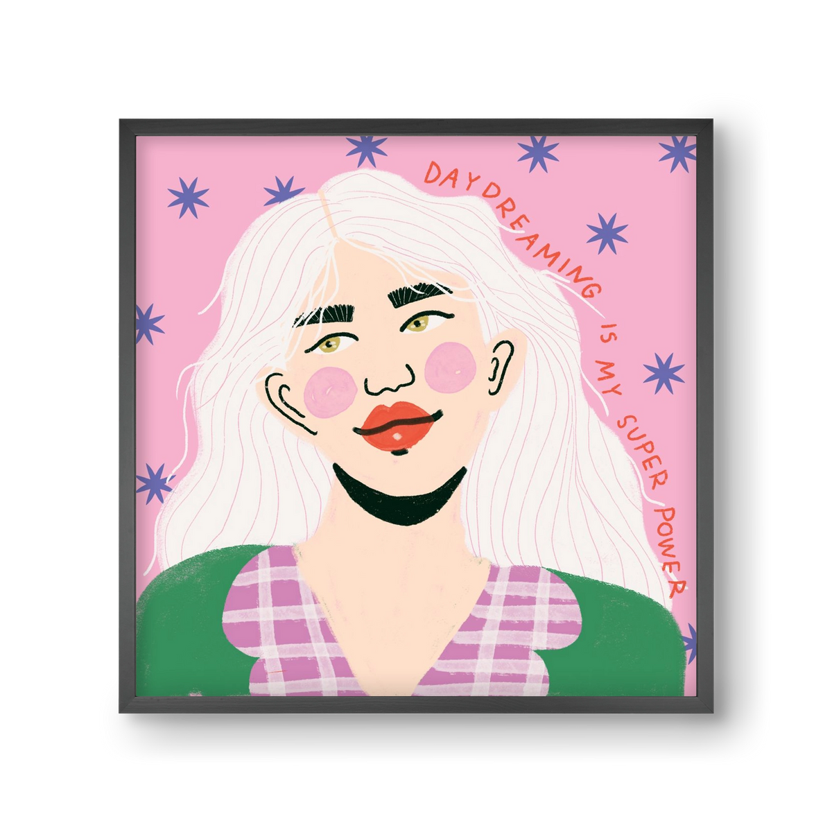 Daydreaming Is My Superpower, 30x30 cm (30x30 cm), Fekete keret