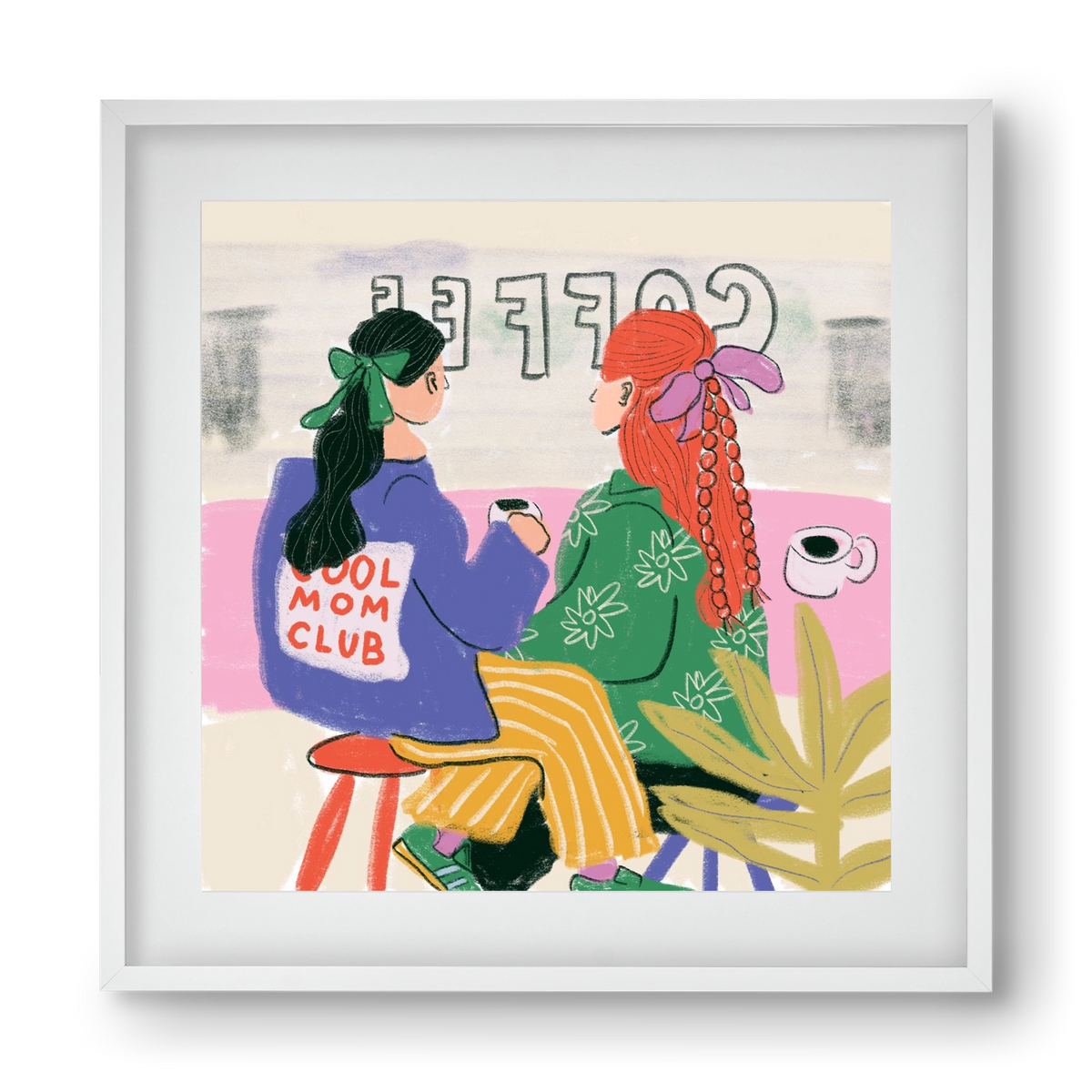 Cool Mum, 40x40 cm (30x30 cm), Fehér keret, paszpartuval