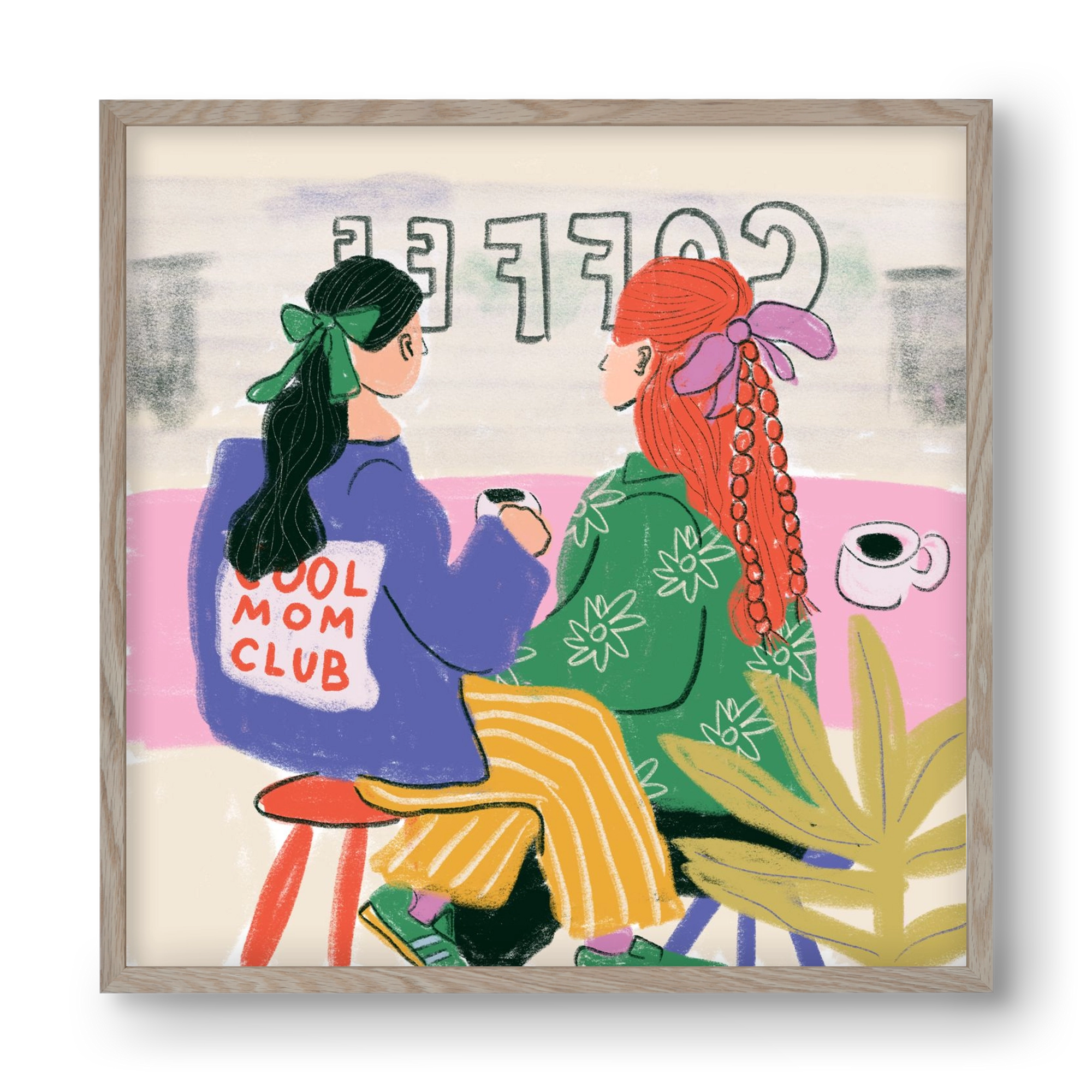 Cool Mum, 40x40 cm (40x40 cm), Tölgy keret