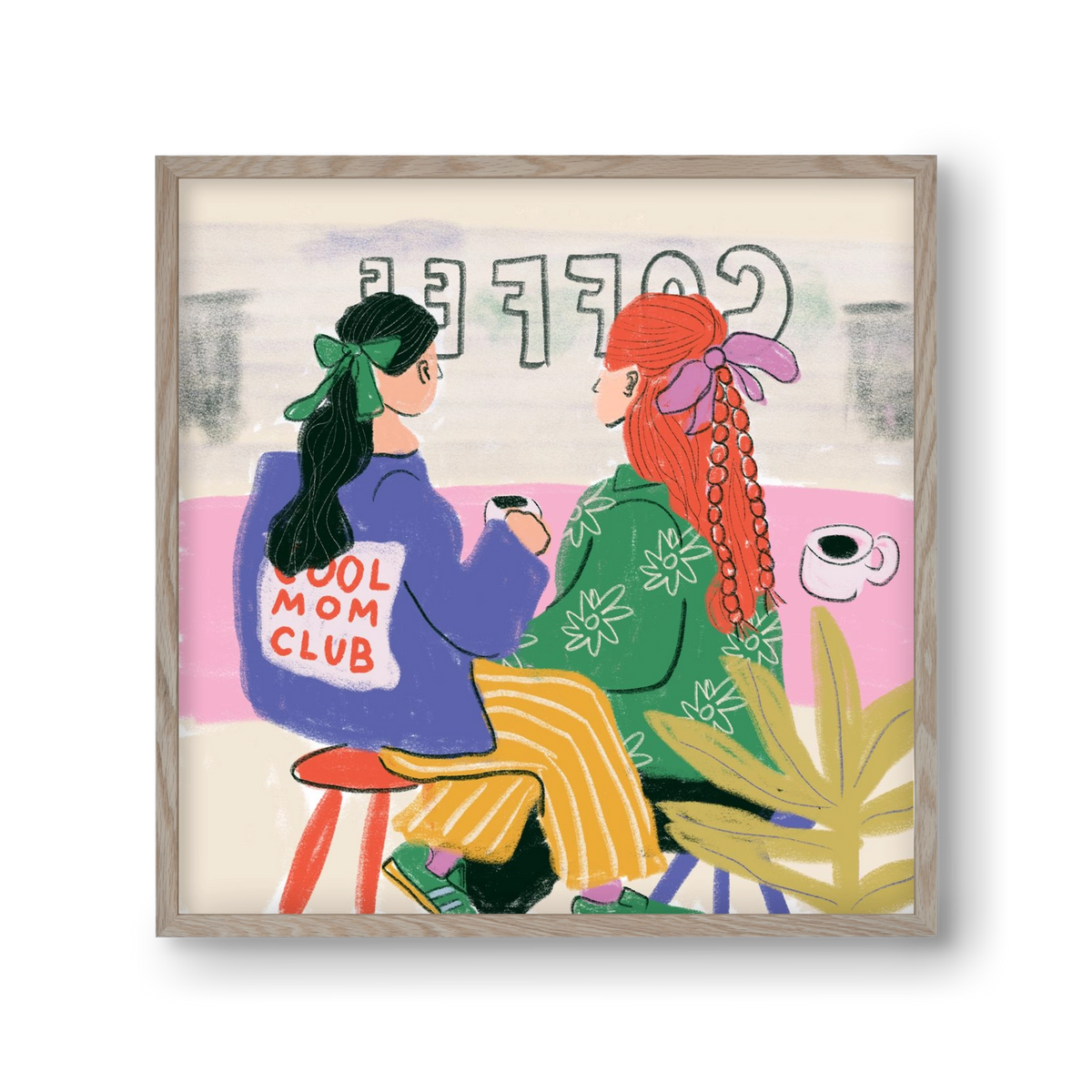 Cool Mum, 30x30 cm (30x30 cm), Tölgy keret