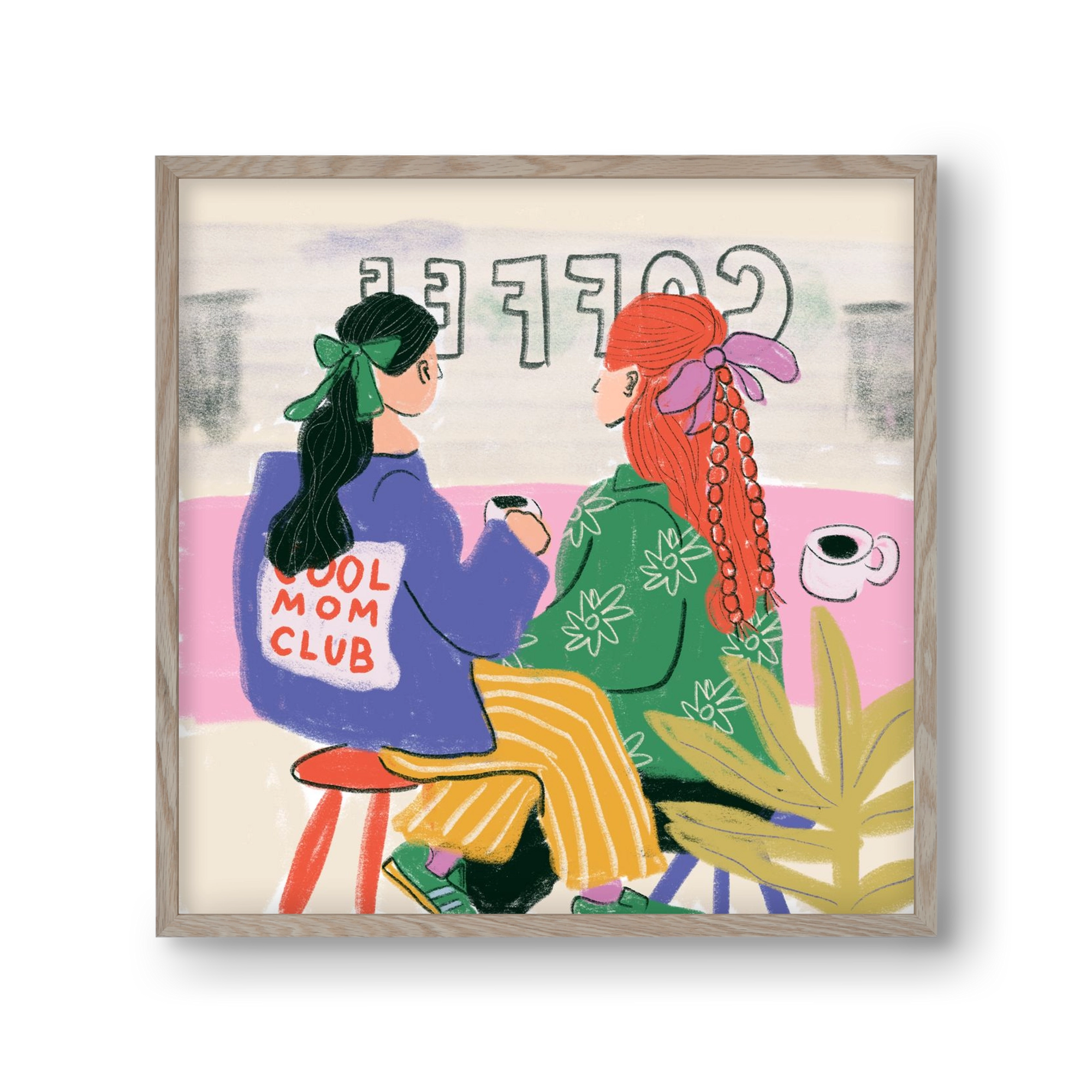 Cool Mum, 30x30 cm (30x30 cm), Tölgy keret