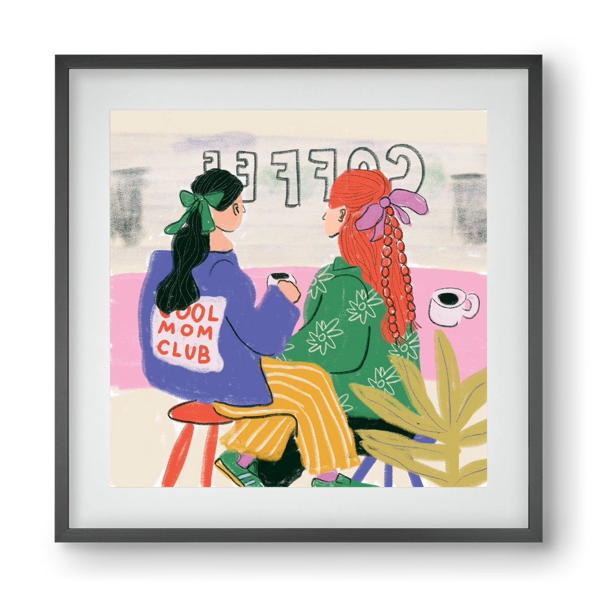 Cool Mum, 40x40 cm (30x30 cm), Fekete keret, paszpartuval