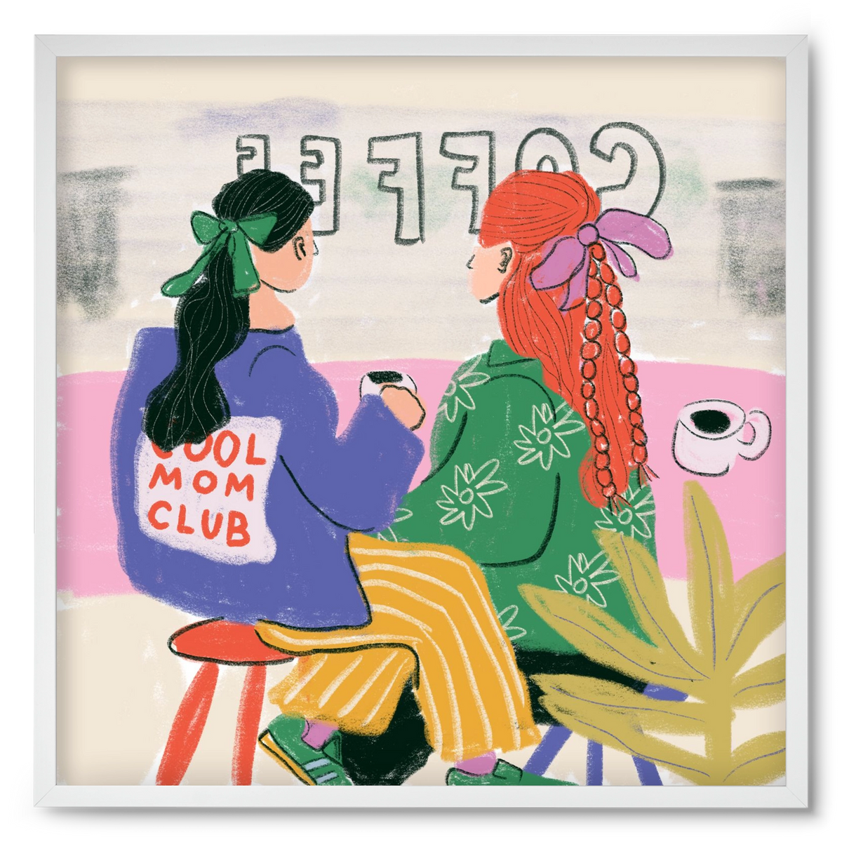 Cool Mum, 50x50 cm (50x50 cm), Fehér keret