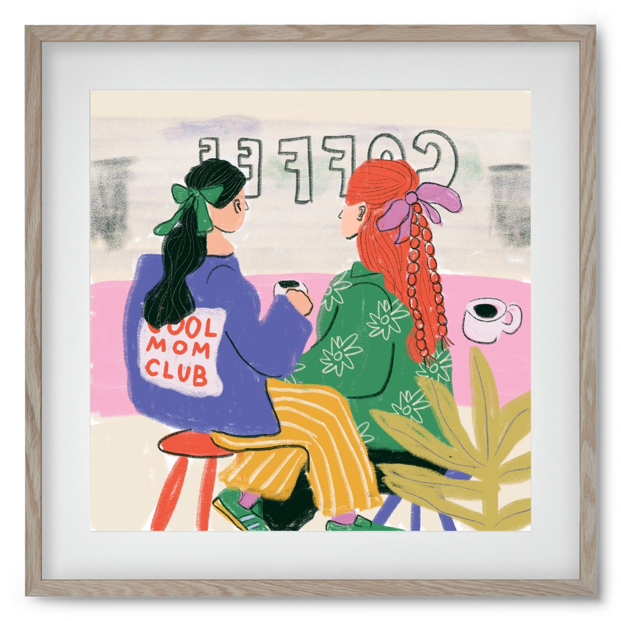 Cool Mum, 50x50 cm (40x40 cm), Tölgy keret, paszpartuval