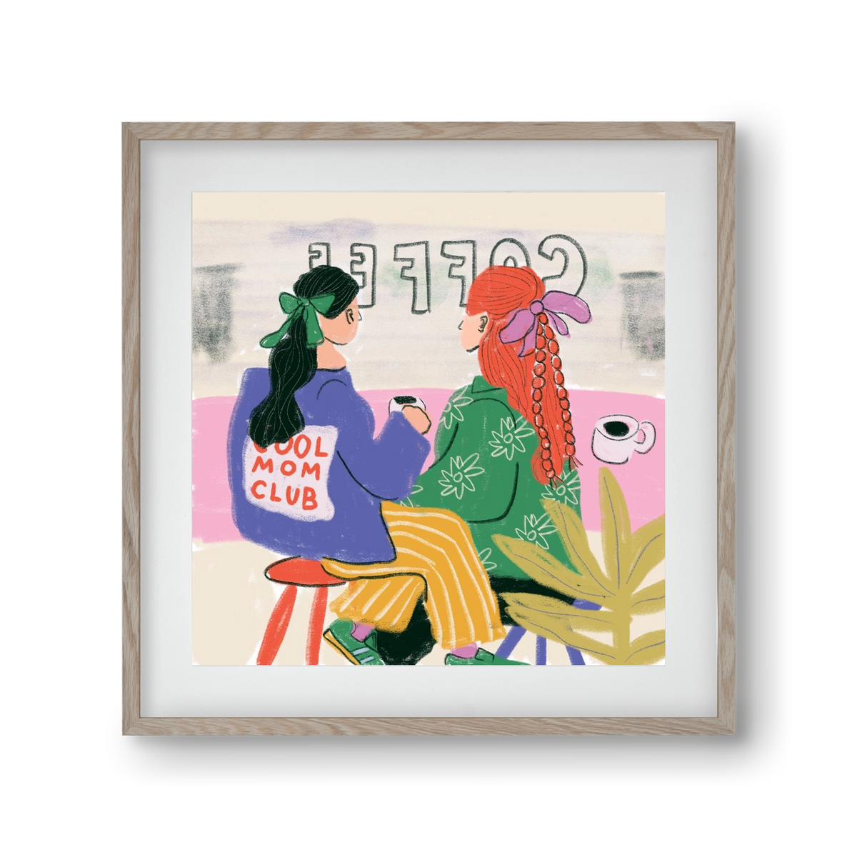 Cool Mum, 30x30 cm (20x20 cm), Tölgy keret, paszpartuval