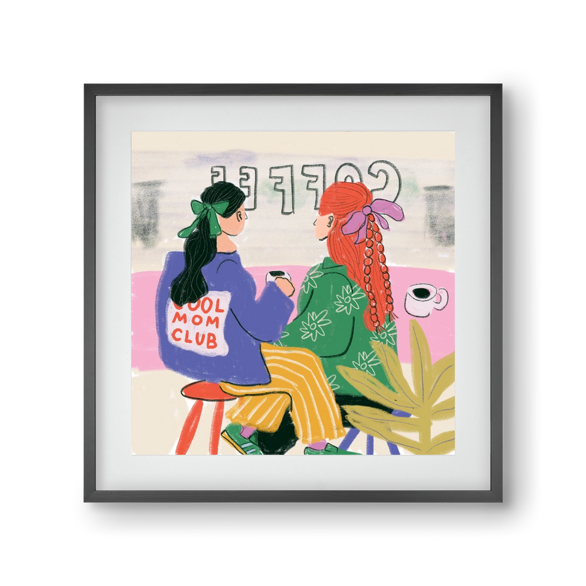 Cool Mum, 30x30 cm (20x20 cm), Fekete keret, paszpartuval