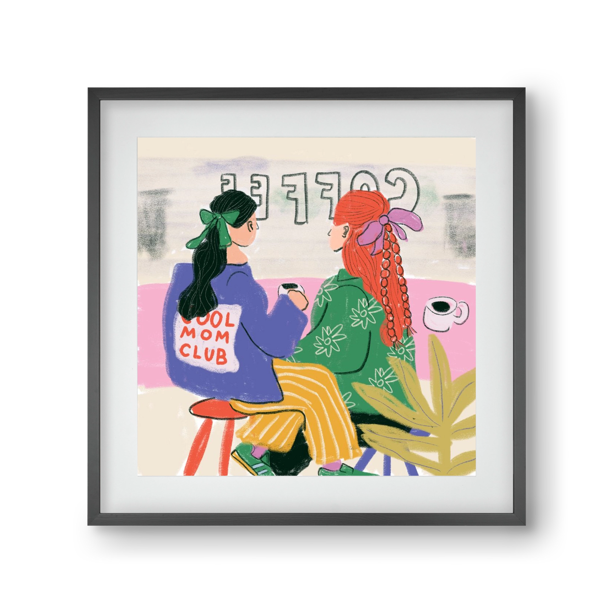 Cool Mum, 30x30 cm (20x20 cm), Fekete keret, paszpartuval