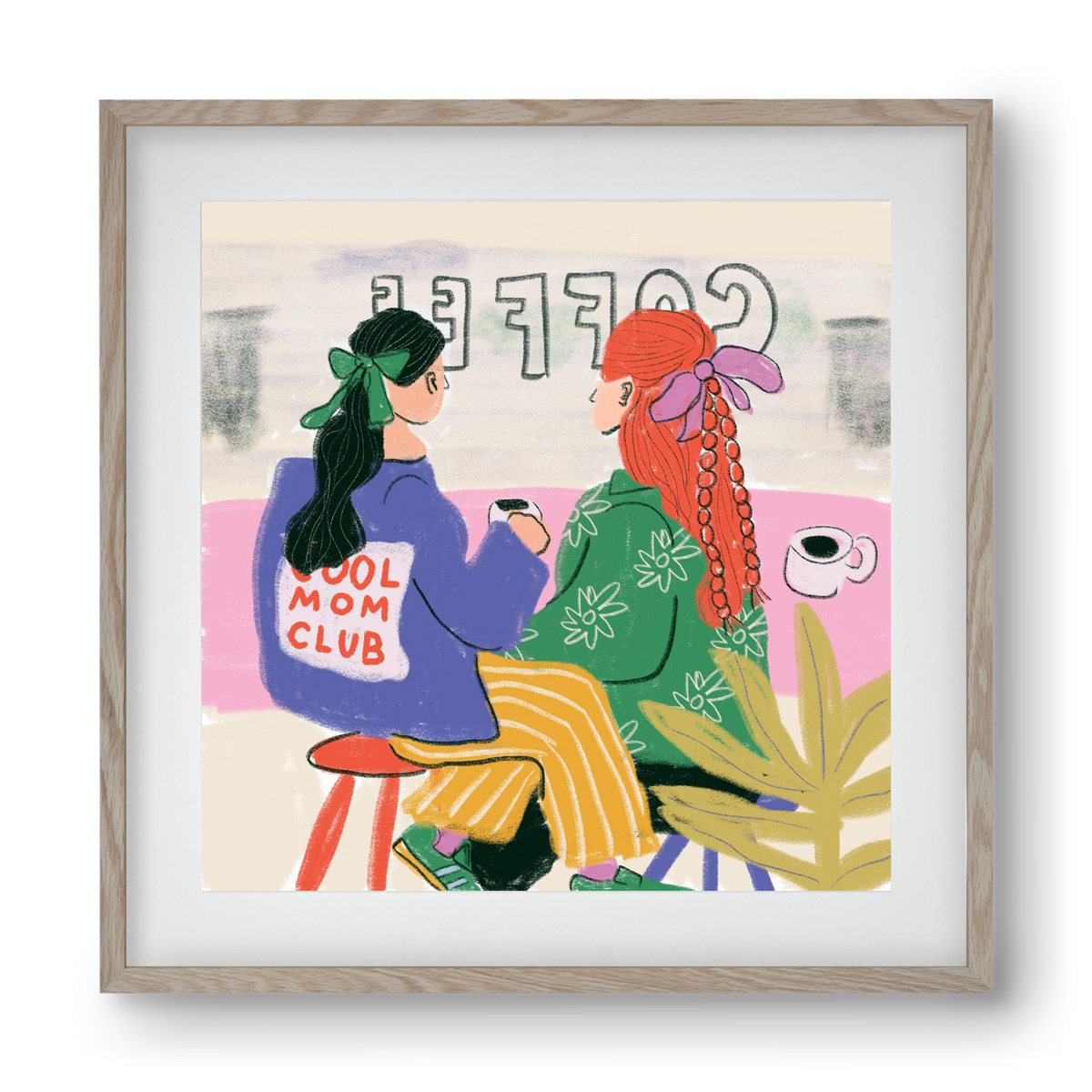 Cool Mum, 40x40 cm (30x30 cm), Tölgy keret, paszpartuval