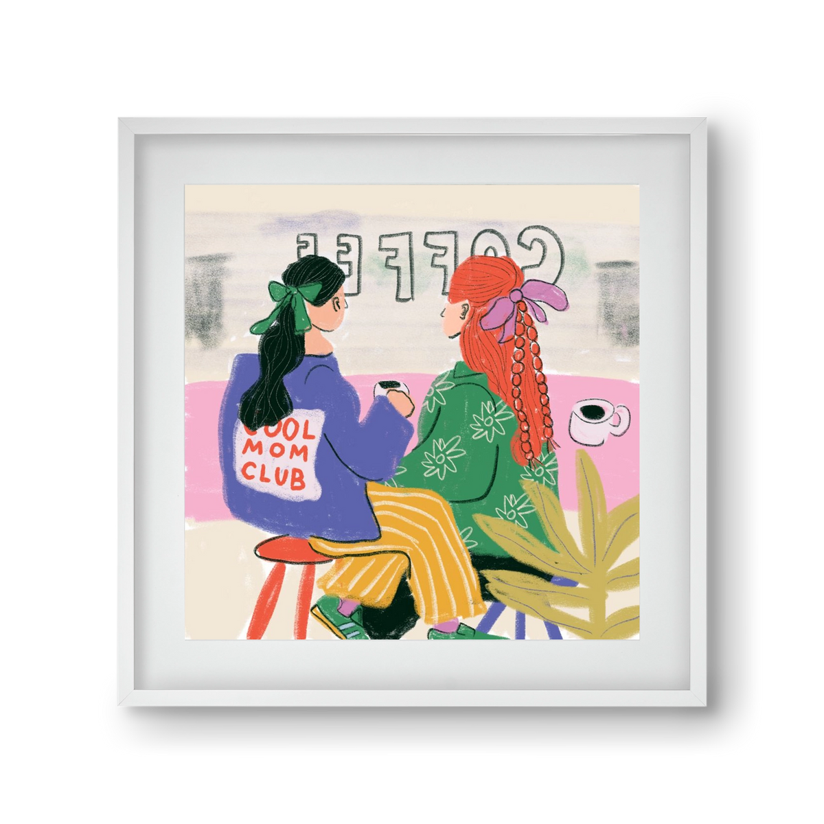 Cool Mum, 30x30 cm (20x20 cm), Fehér keret, paszpartuval