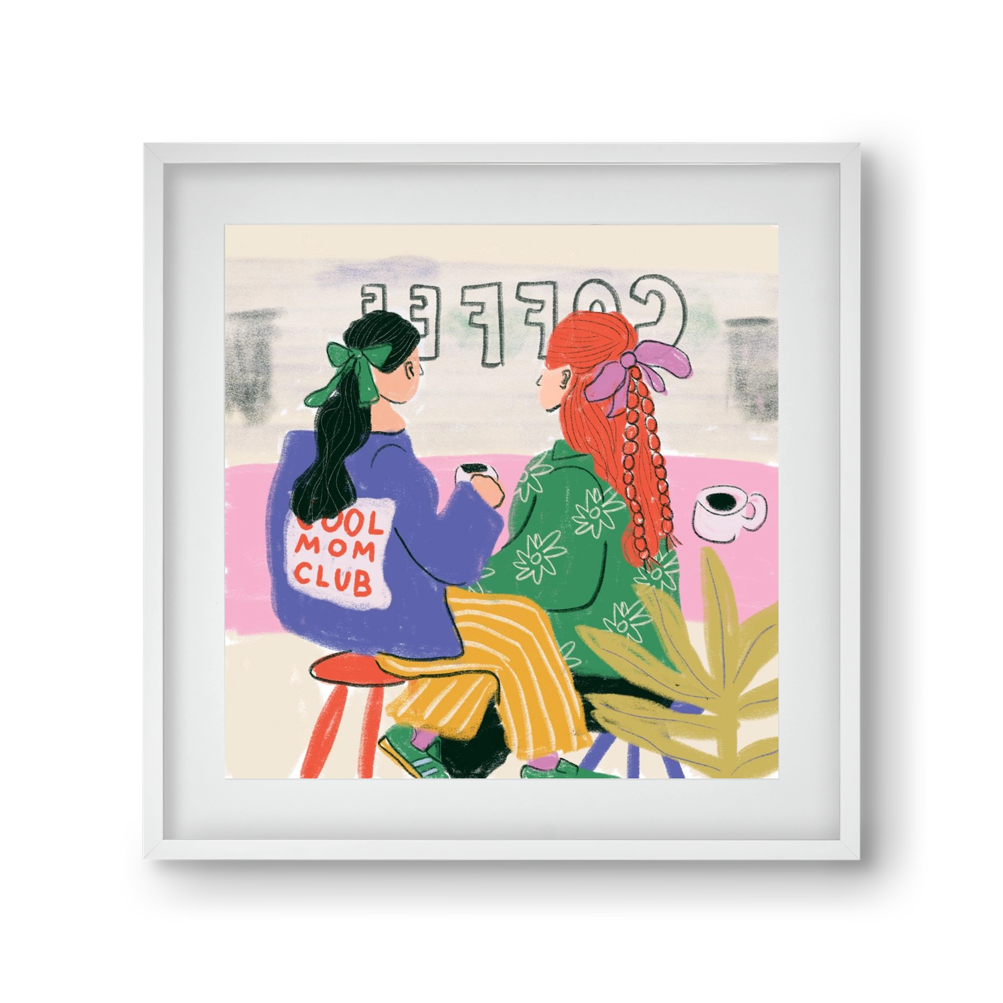 Cool Mum, 30x30 cm (20x20 cm), Fehér keret, paszpartuval