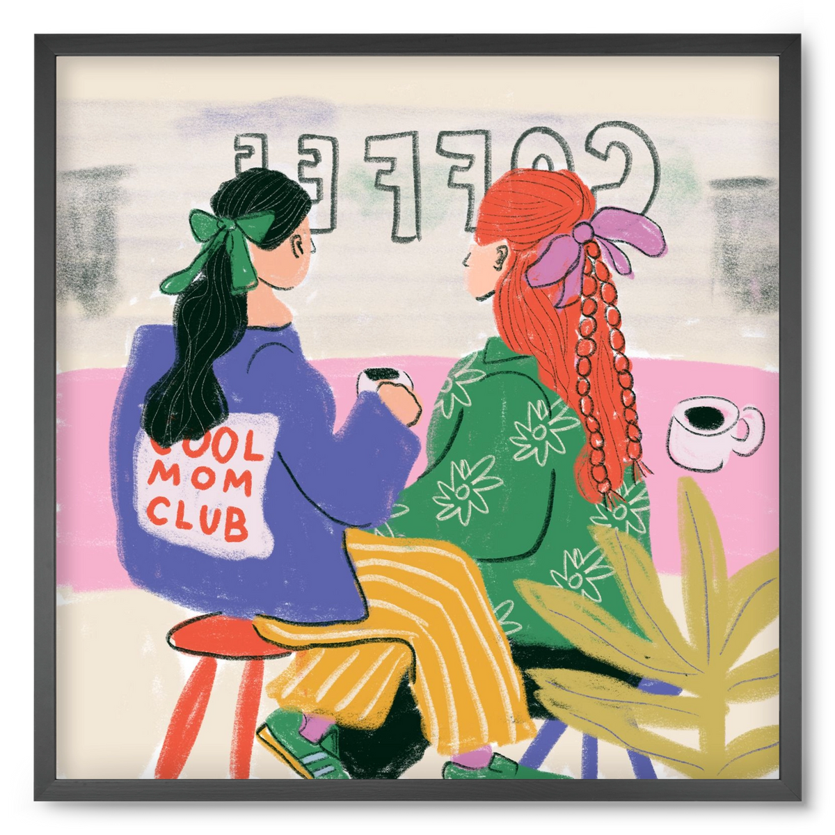 Cool Mum, 50x50 cm (50x50 cm), Fekete keret