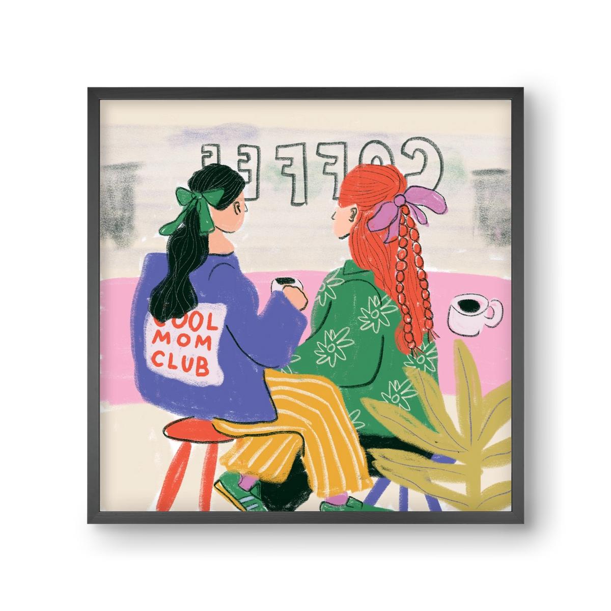 Cool Mum, 30x30 cm (30x30 cm), Fekete keret