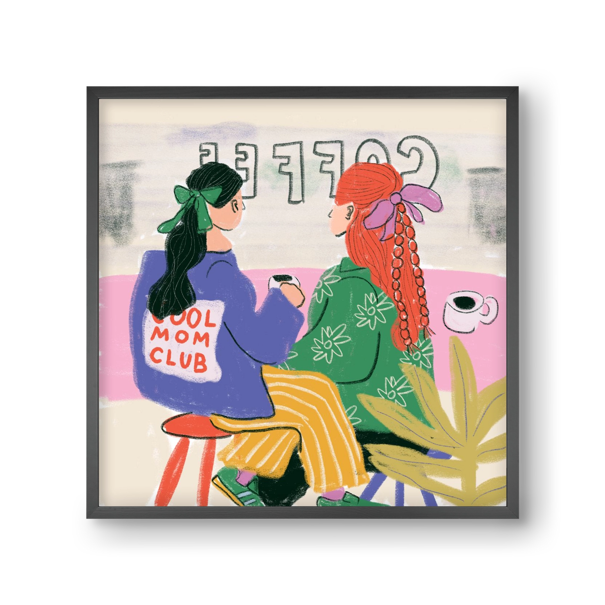 Cool Mum, 30x30 cm (30x30 cm), Fekete keret