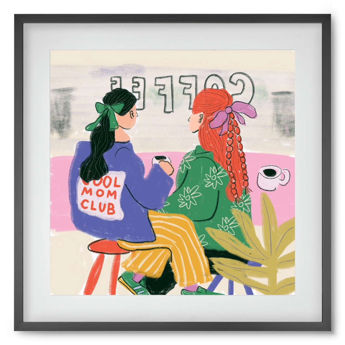 Cool Mum, 50x50 cm (40x40 cm), Fekete keret, paszpartuval