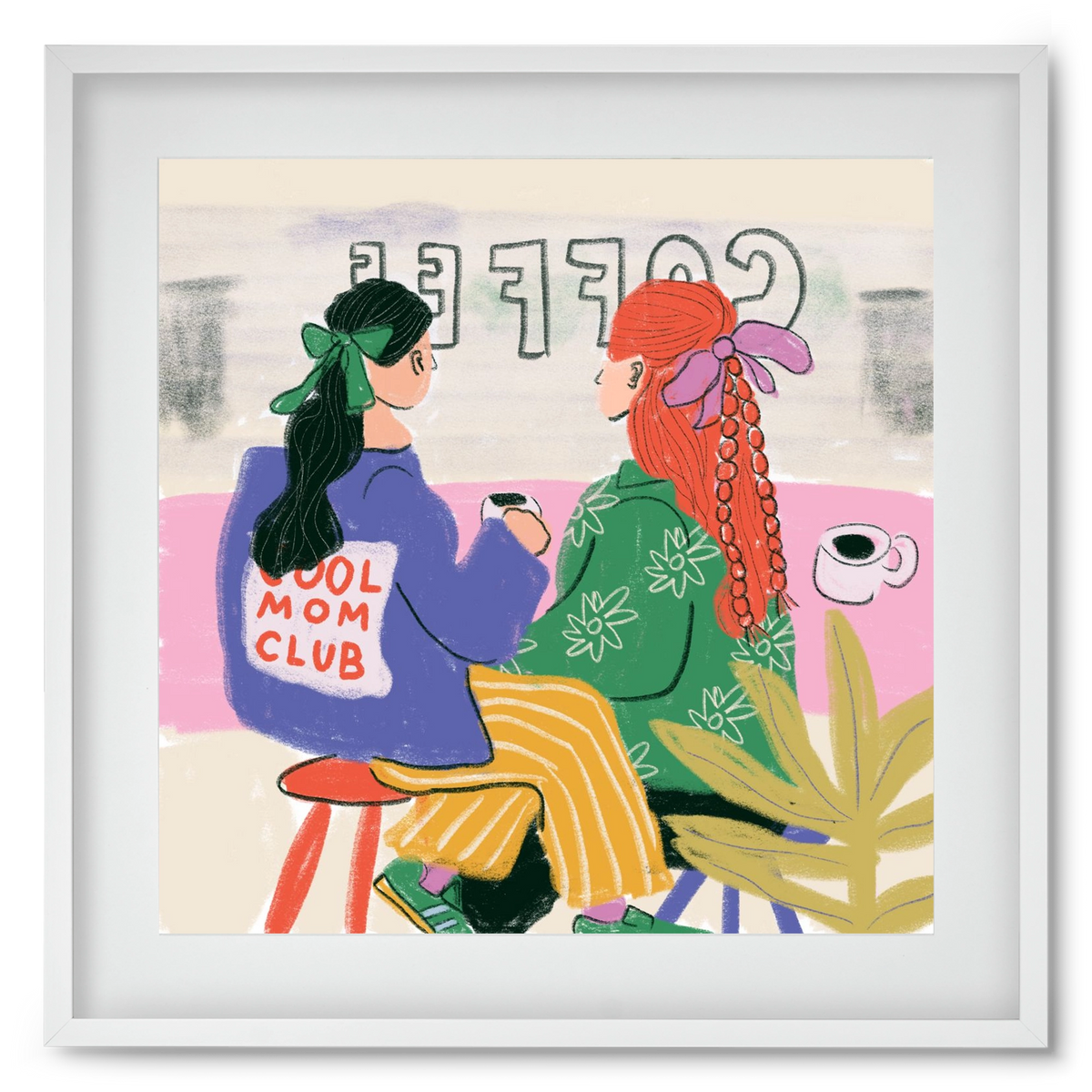 Cool Mum, 50x50 cm (40x40 cm), Fehér keret, paszpartuval