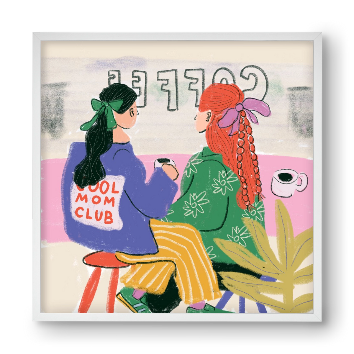 Cool Mum, 40x40 cm (40x40 cm), Fehér keret