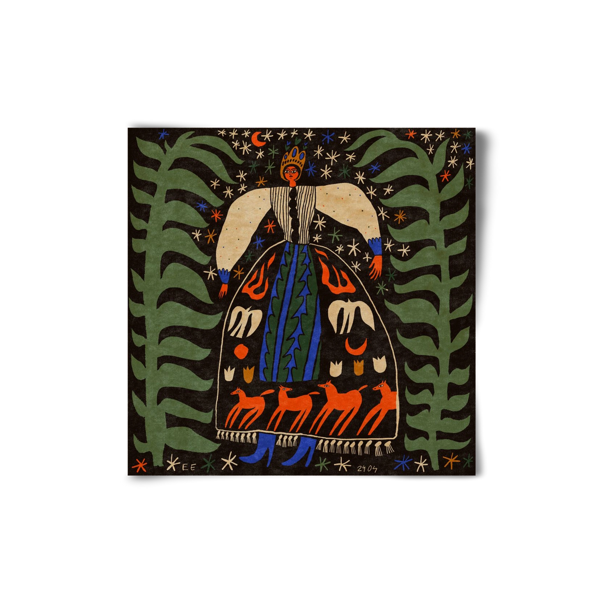 Horse skirt, 20x20 cm, Keret nélkül