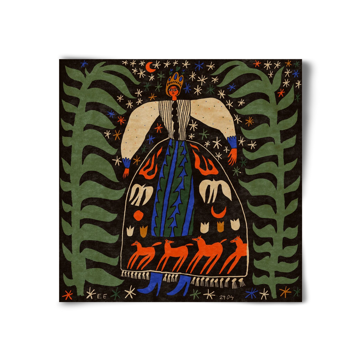 Horse skirt, 30x30 cm, Keret nélkül