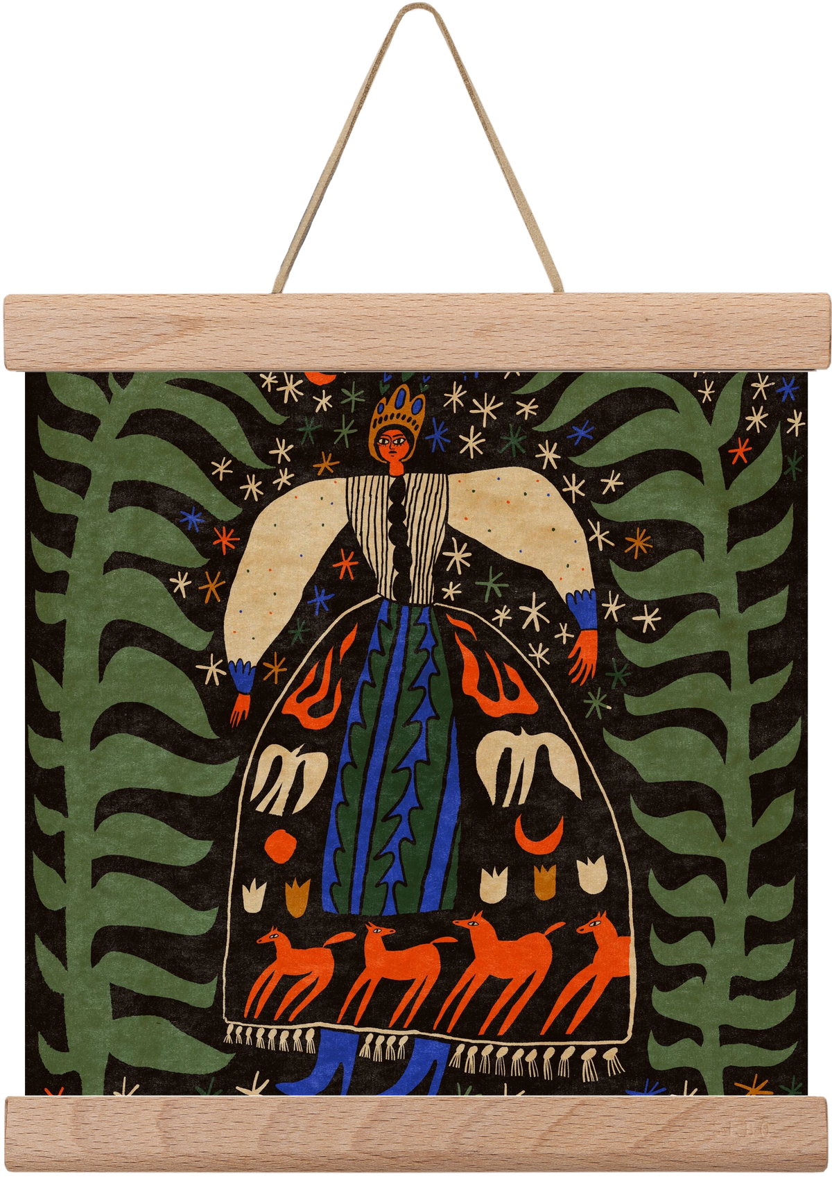 Horse skirt, 20x20 cm (20x20 cm), Tölgy akasztó