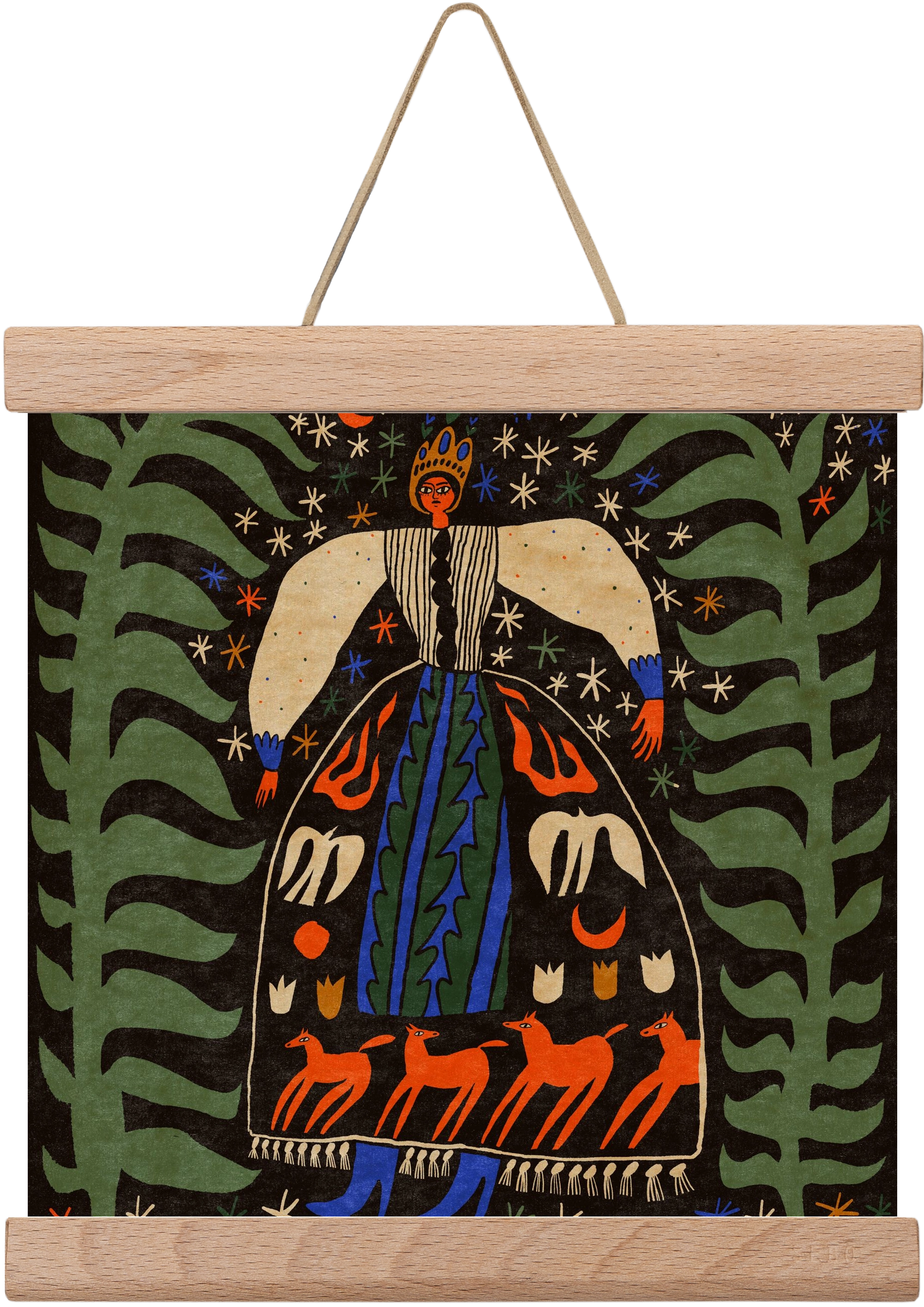 Horse skirt, 20x20 cm (20x20 cm), Tölgy akasztó