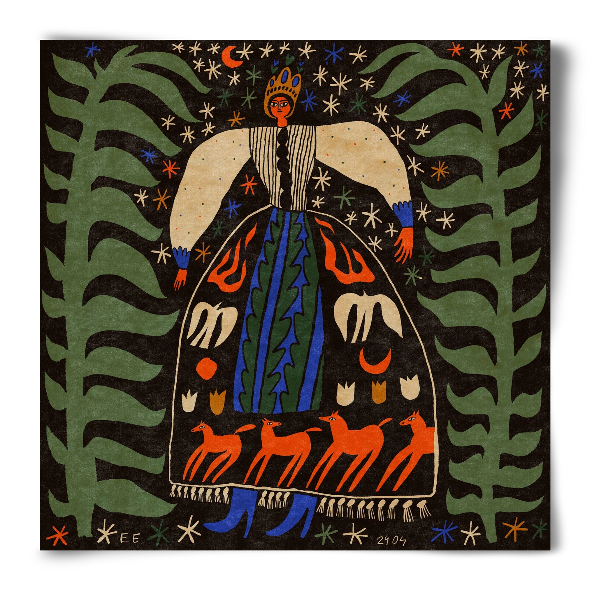 Horse skirt, 50x50 cm, Keret nélkül