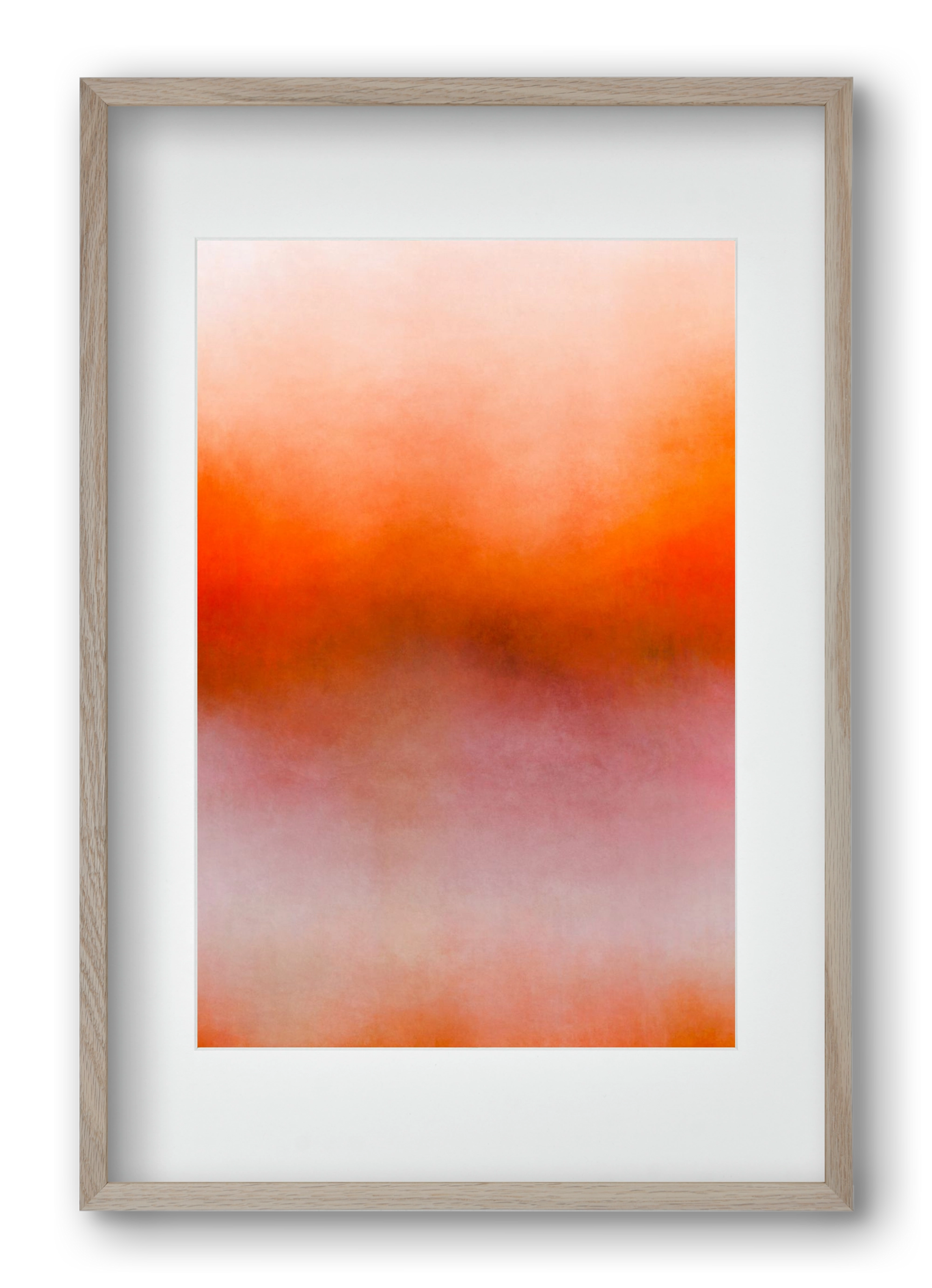 COLOR GRADIENT - 05, 40x60 cm (30x45 cm), Tölgy keret, paszpartuval