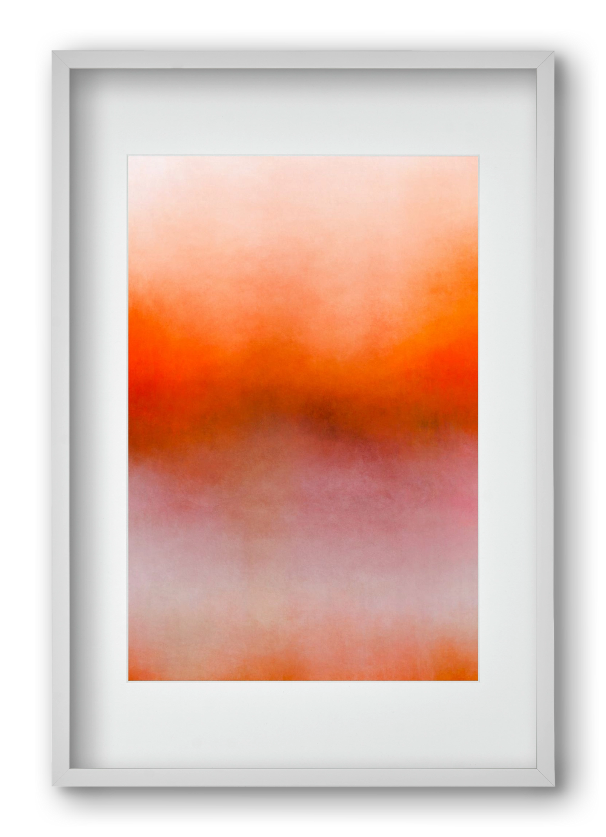 COLOR GRADIENT - 05, 40x60 cm (30x45 cm), Fehér keret, paszpartuval