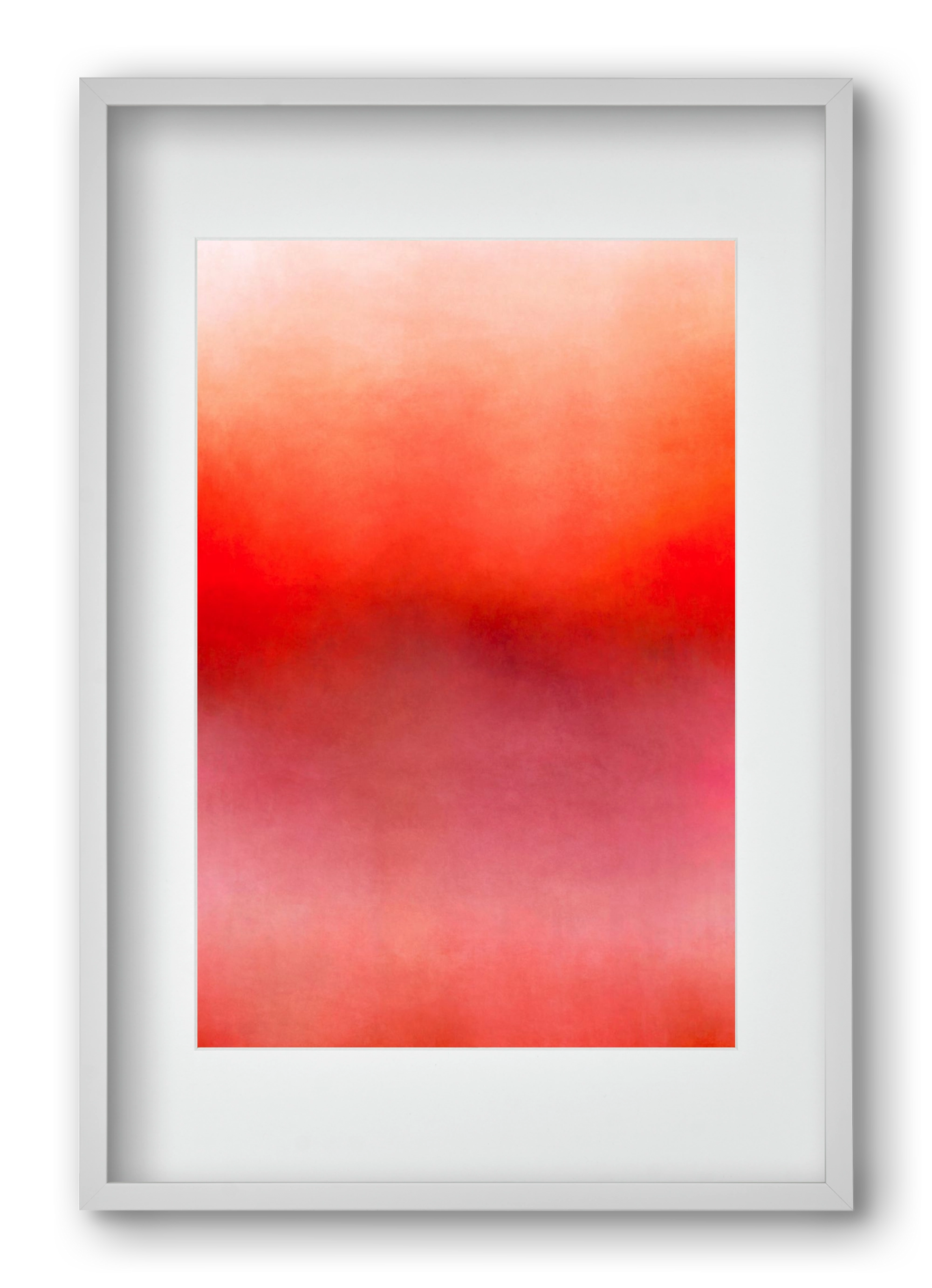 COLOR GRADIENT - 06, 40x60 cm (30x45 cm), Fehér keret, paszpartuval