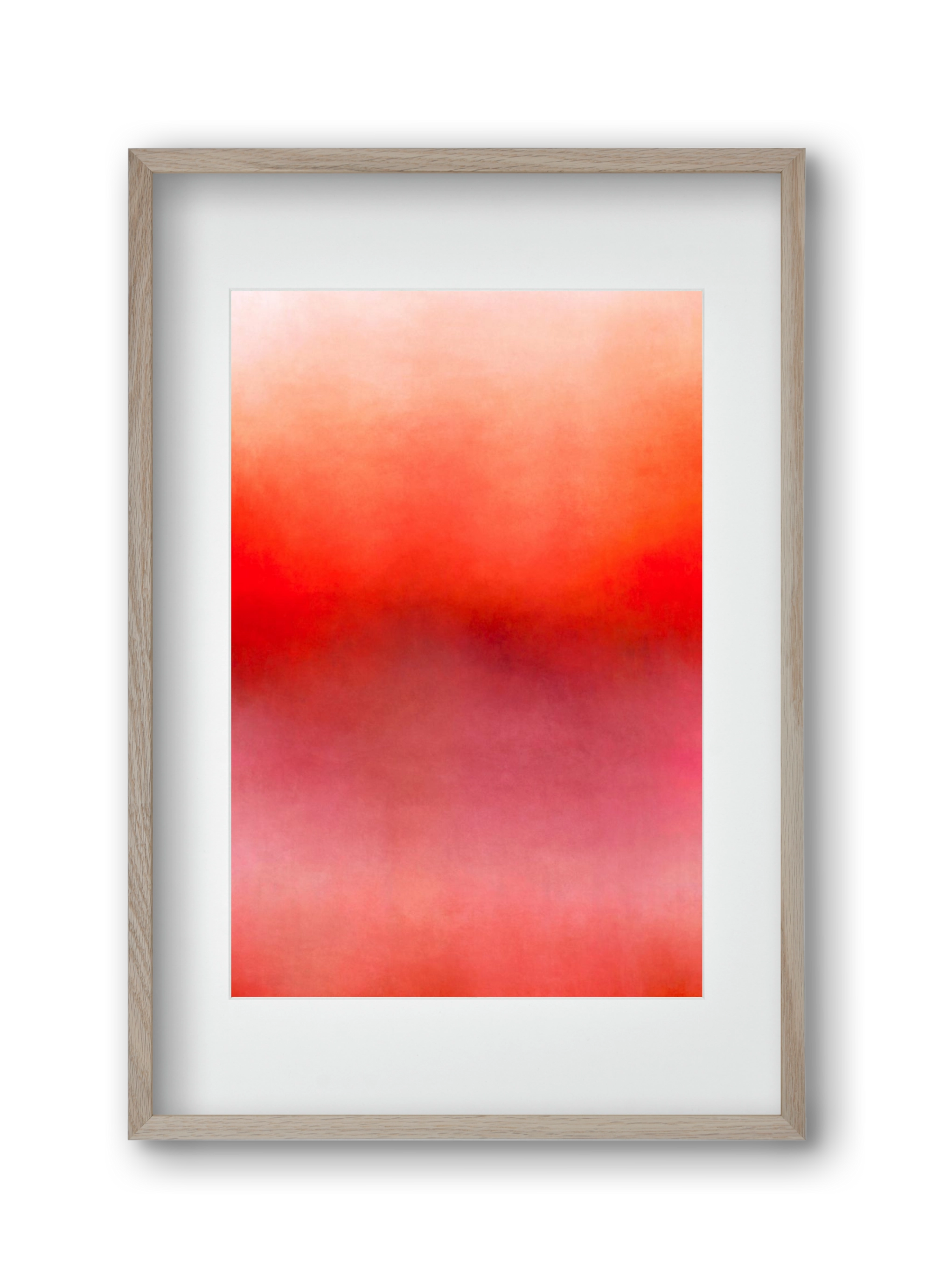 COLOR GRADIENT - 06, 30x45 cm (20x30 cm), Tölgy keret, paszpartuval