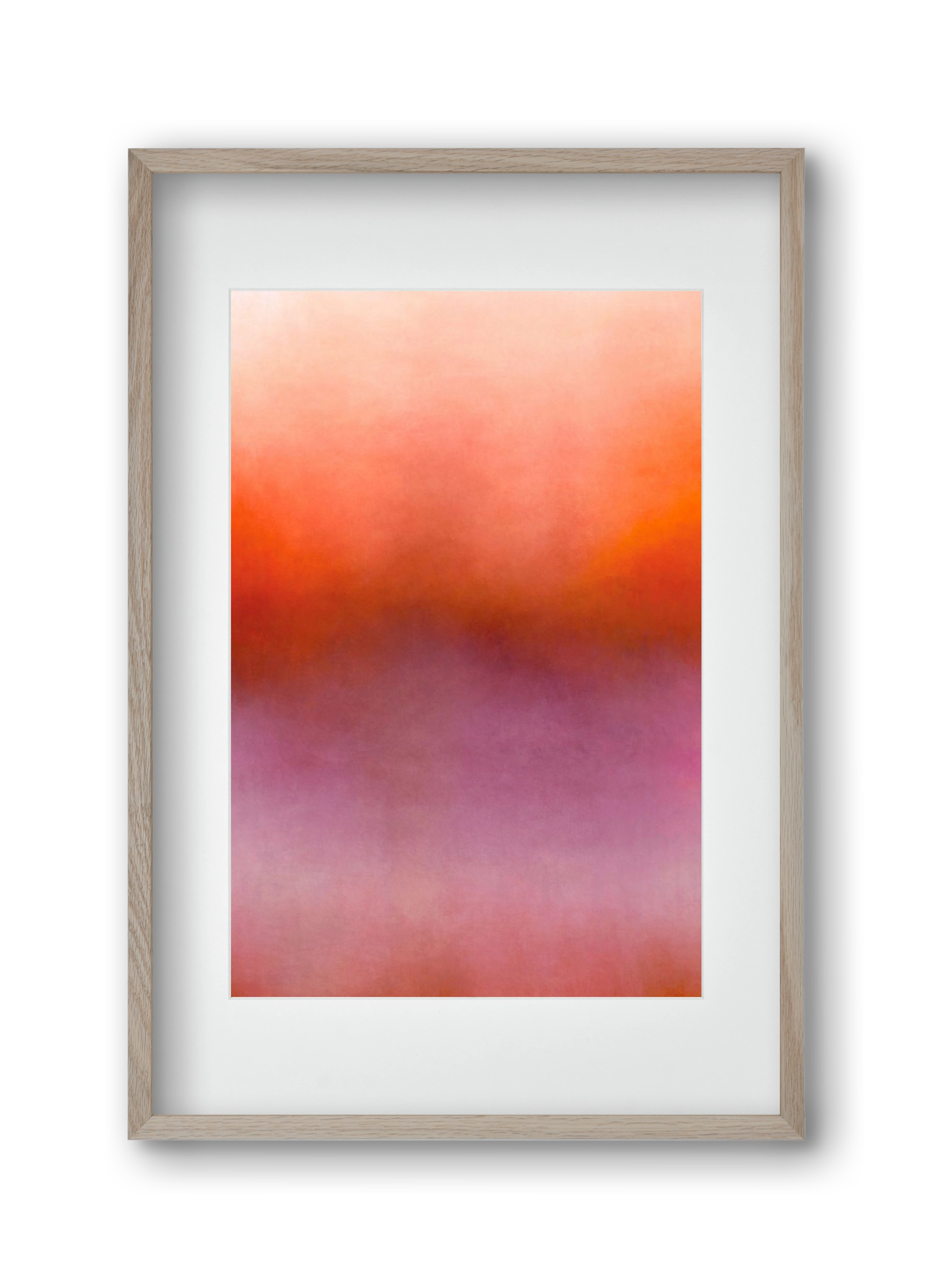 COLOR GRADIENT - 07, 30x45 cm (20x30 cm), Tölgy keret, paszpartuval