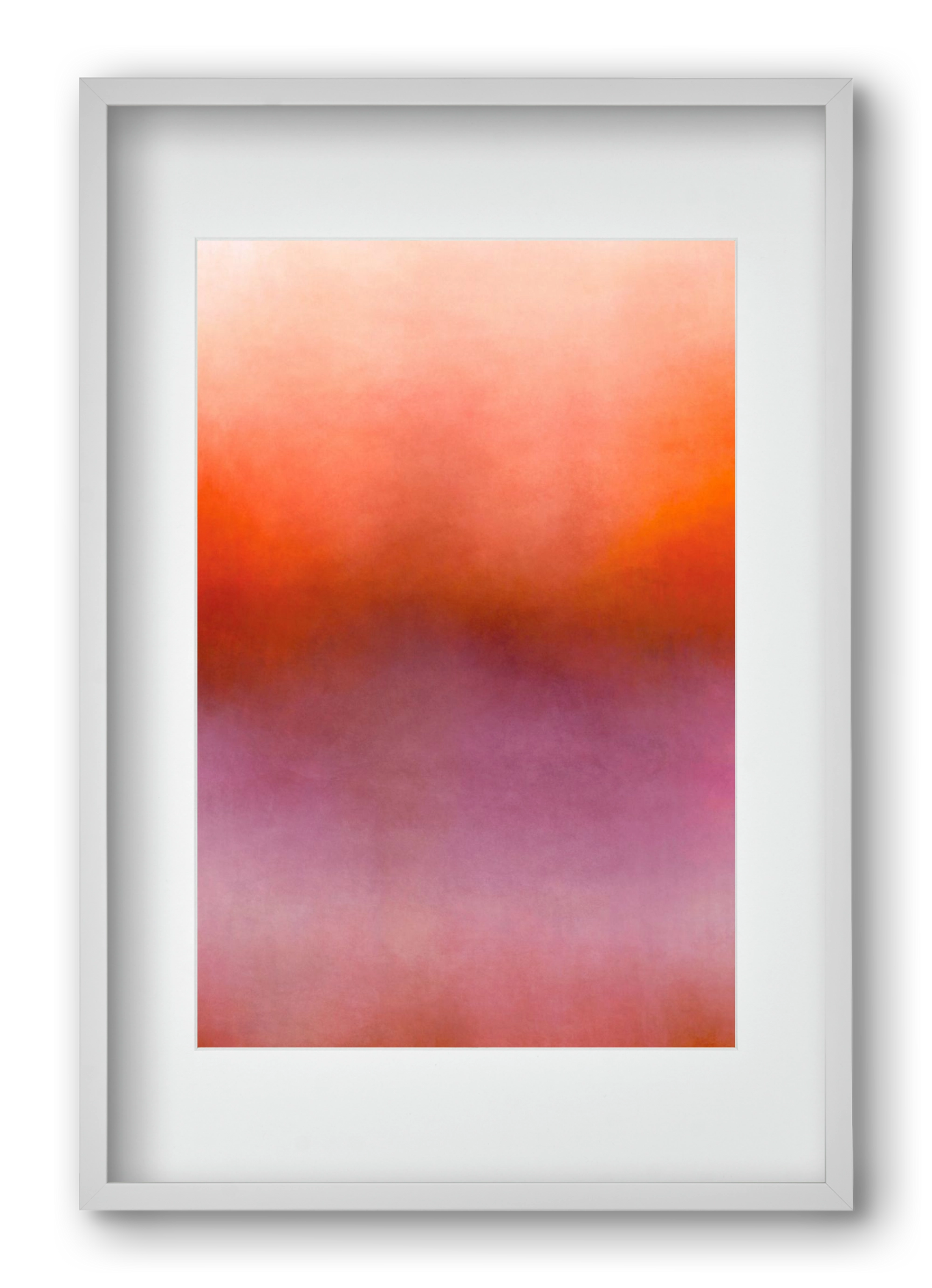 COLOR GRADIENT - 07, 40x60 cm (30x45 cm), Fehér keret, paszpartuval