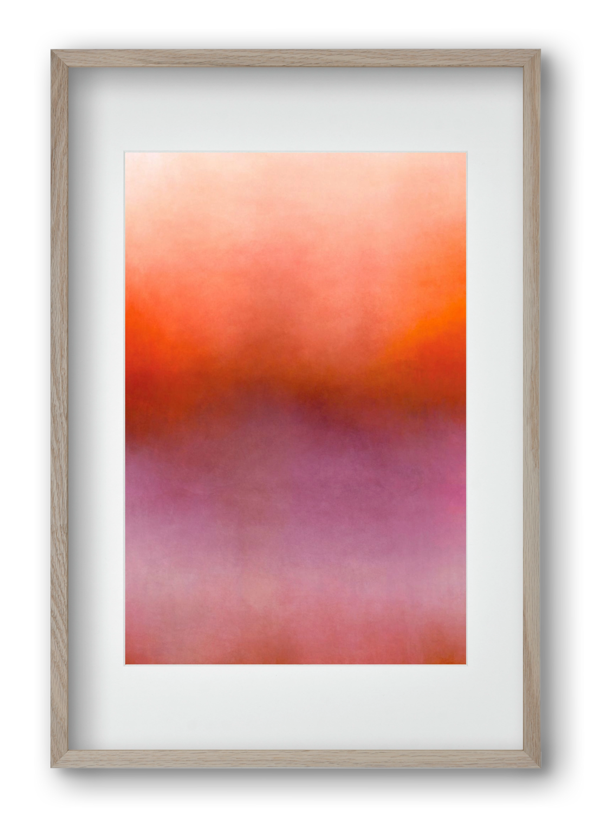 COLOR GRADIENT - 07, 40x60 cm (30x45 cm), Tölgy keret, paszpartuval