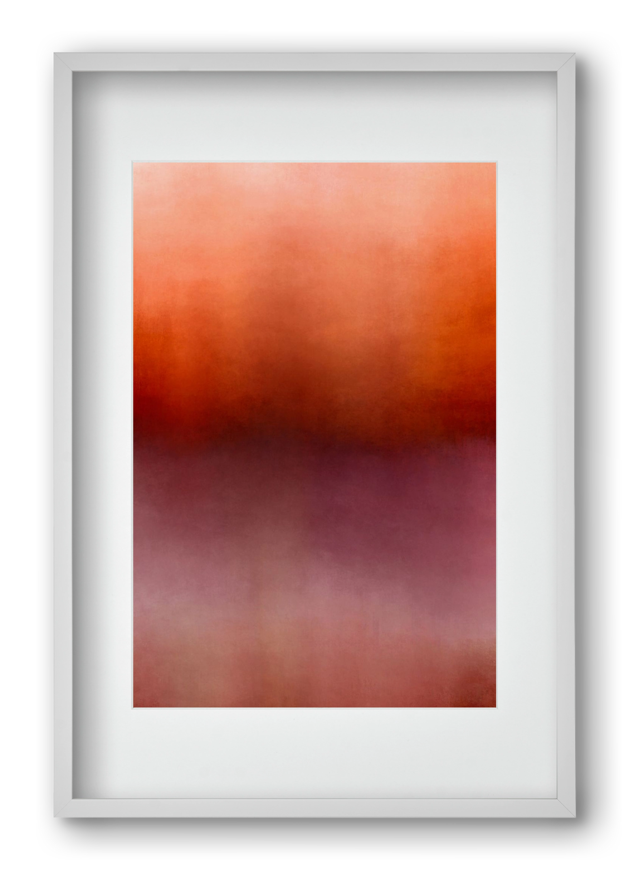 COLOR GRADIENT - 15, 40x60 cm (30x45 cm), Fehér keret, paszpartuval