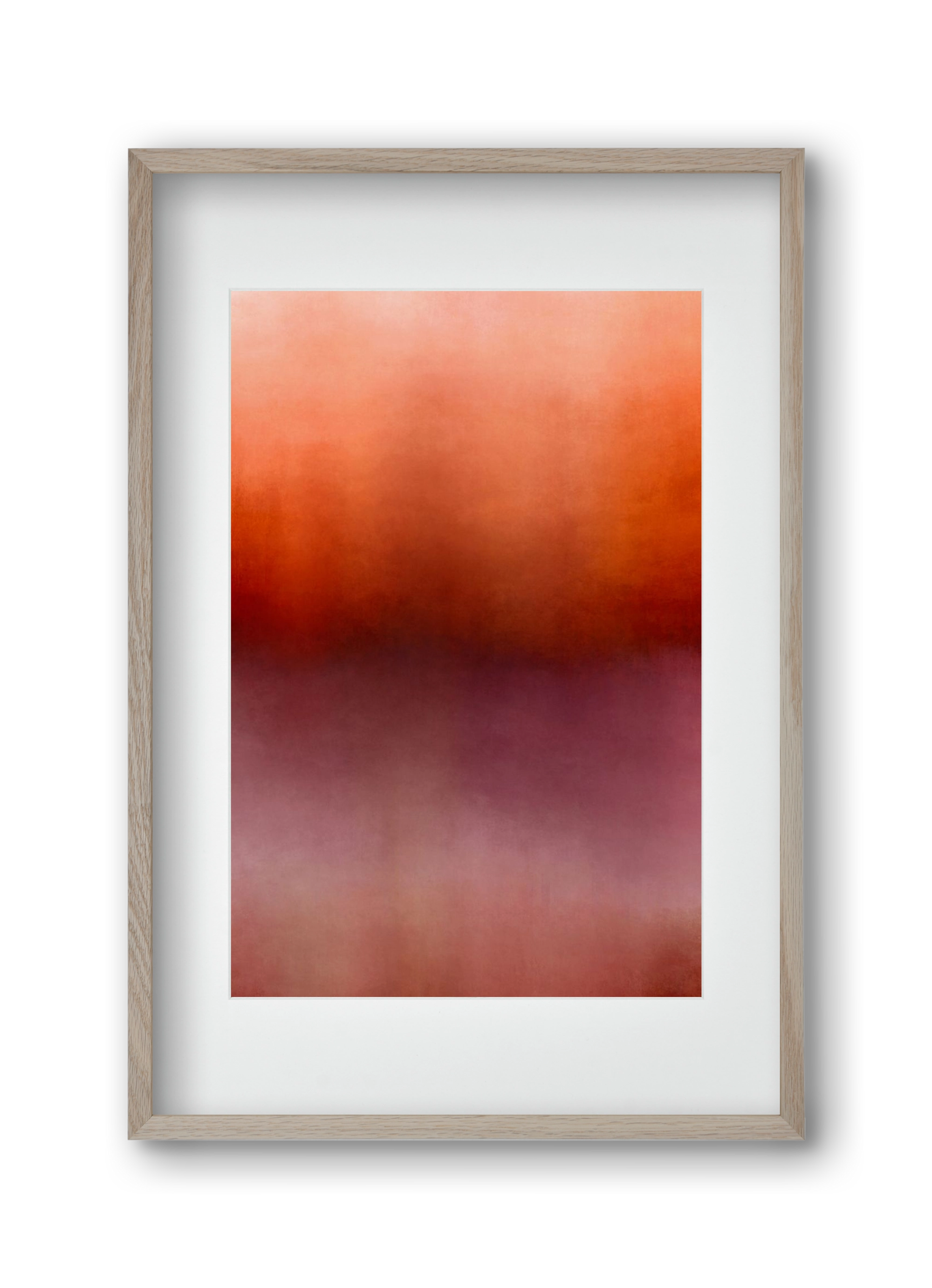 COLOR GRADIENT - 15, 30x45 cm (20x30 cm), Tölgy keret, paszpartuval