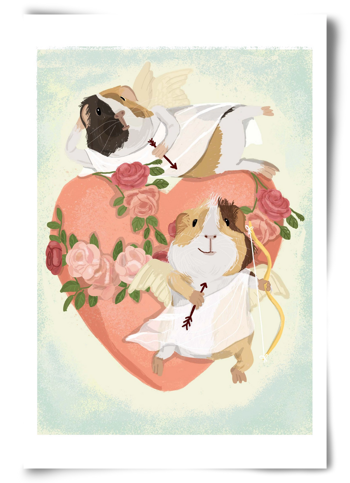 Cupid Guinea Pig Print, 60x90 cm, Keret nélkül